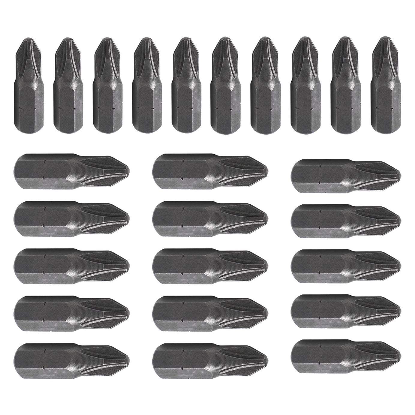 PH2 Phillips Screwdriver Bits CRV Chrome Vanadium Steel 1/4" Hex Drive 25Pcs