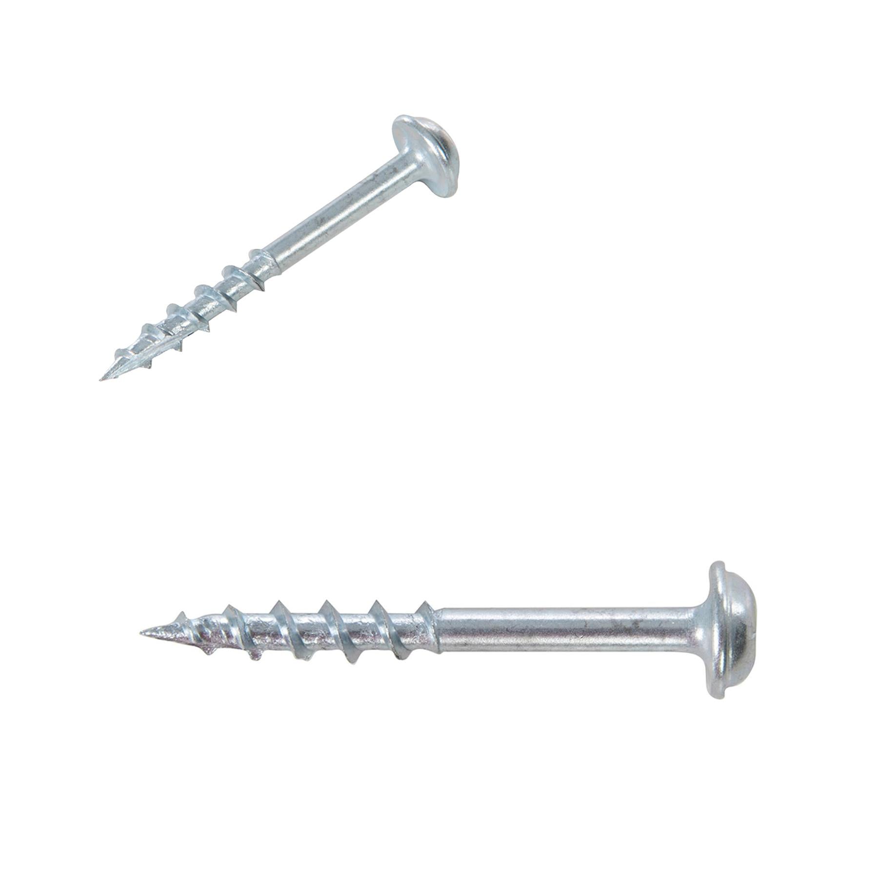 Zinc Pocket-Hole Screws Washer Head Coarse Thread Rust Resistant- 8x1-1/2" 250pk