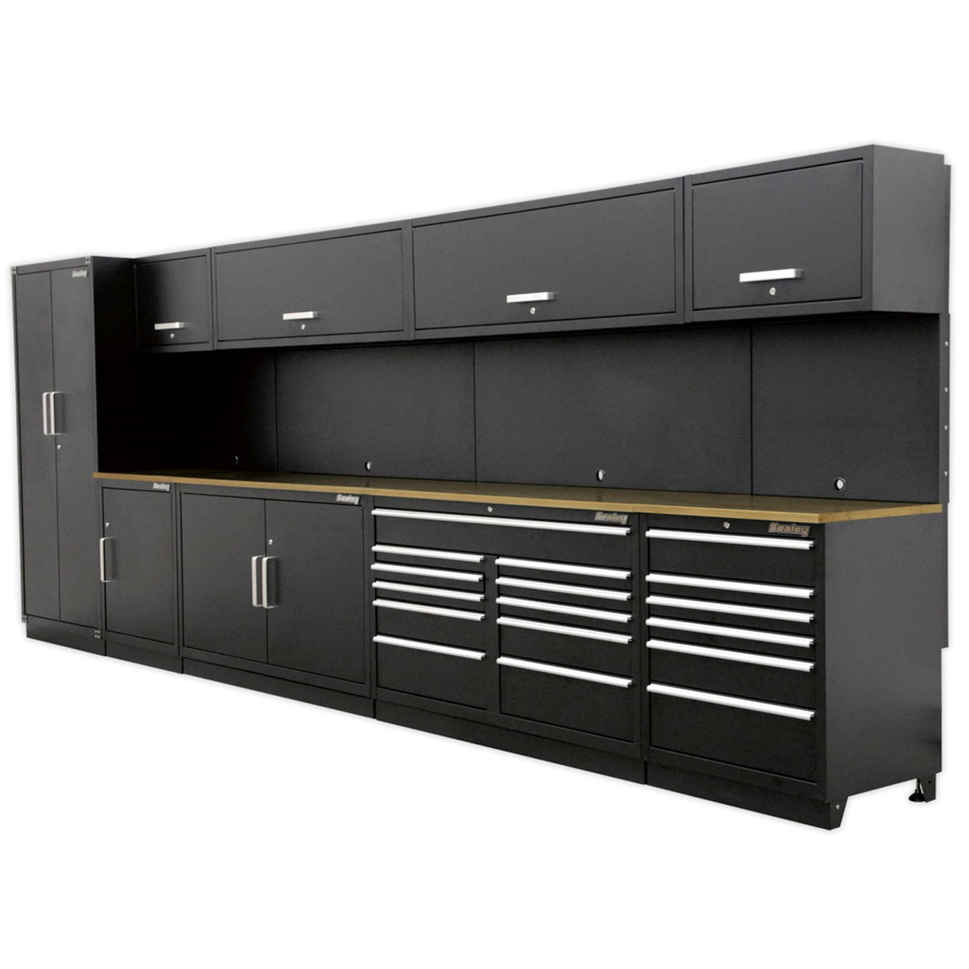 Sealey Premier 5.6m Storage System - Oak Worktop