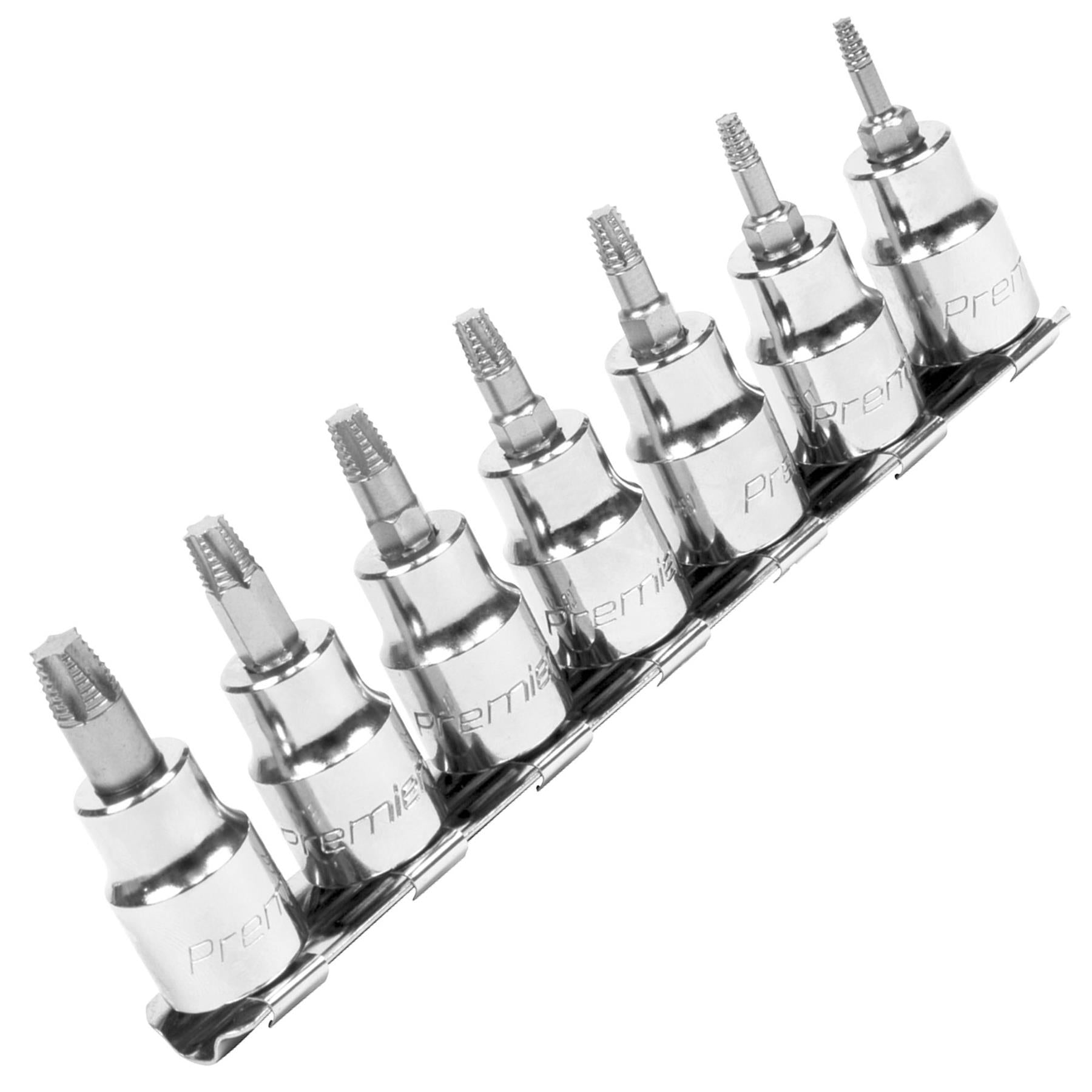 Sealey TRX-Star* Socket Bit Set Lock-On 7pc 3/8"Sq Drive