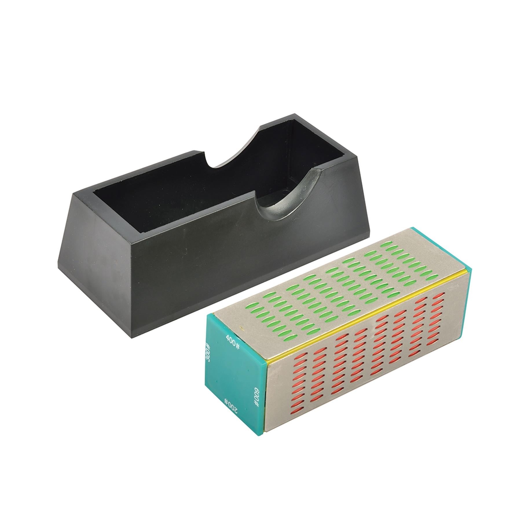 Pro Knife Sharpening Stone 4 Grit Diamond Whetstone Sharpener With Holder New
