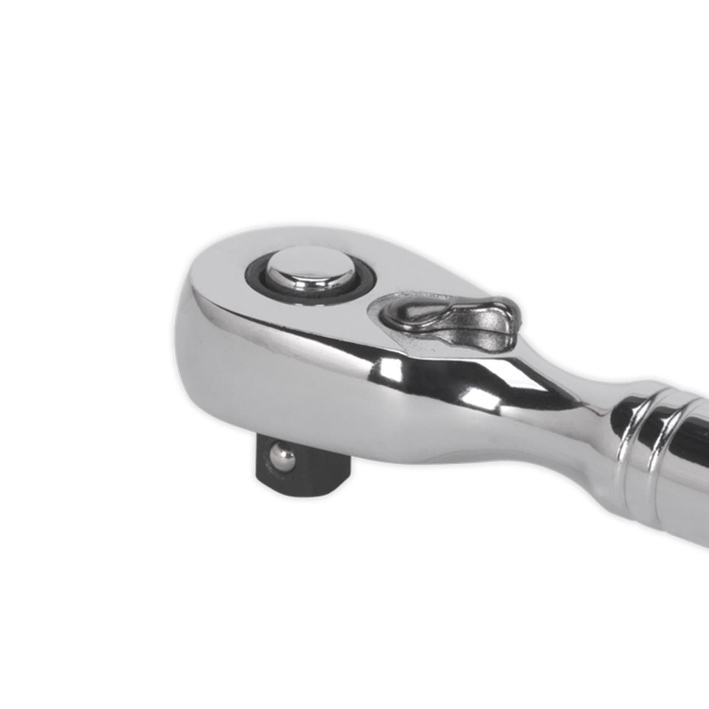 Sealey Stubby Ratchet Wrench 1/4"Sq Drive Pear-Head Flip Reverse