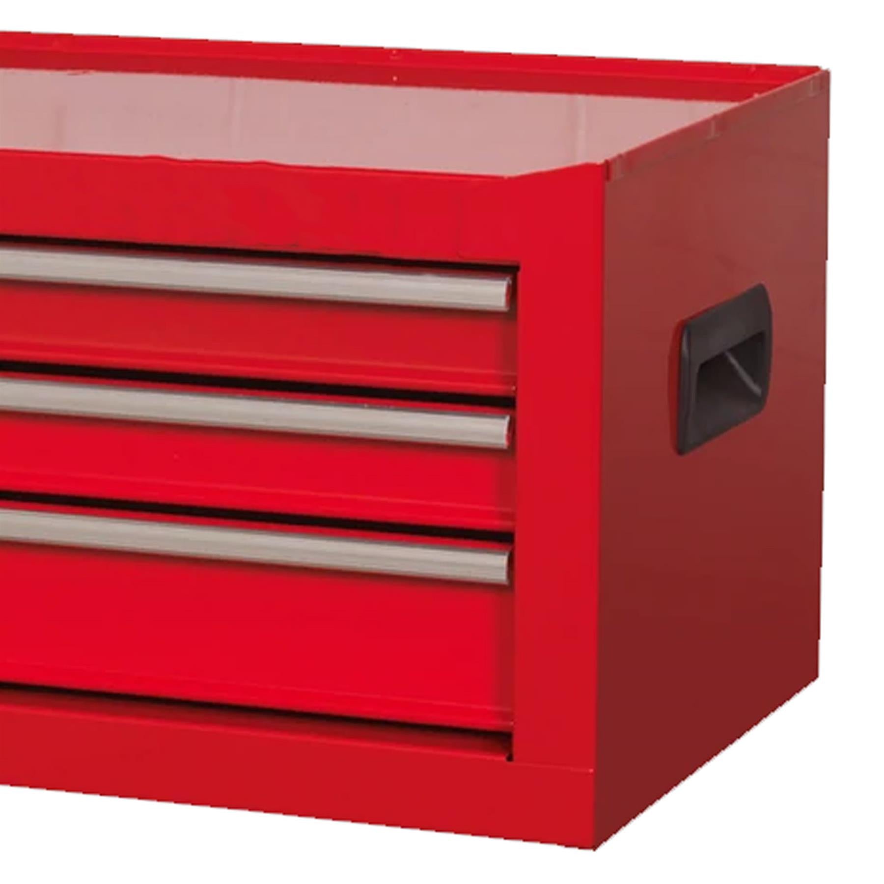 Sealey Mid-Box 3 Drawer with Ball-Bearing Slides - Red