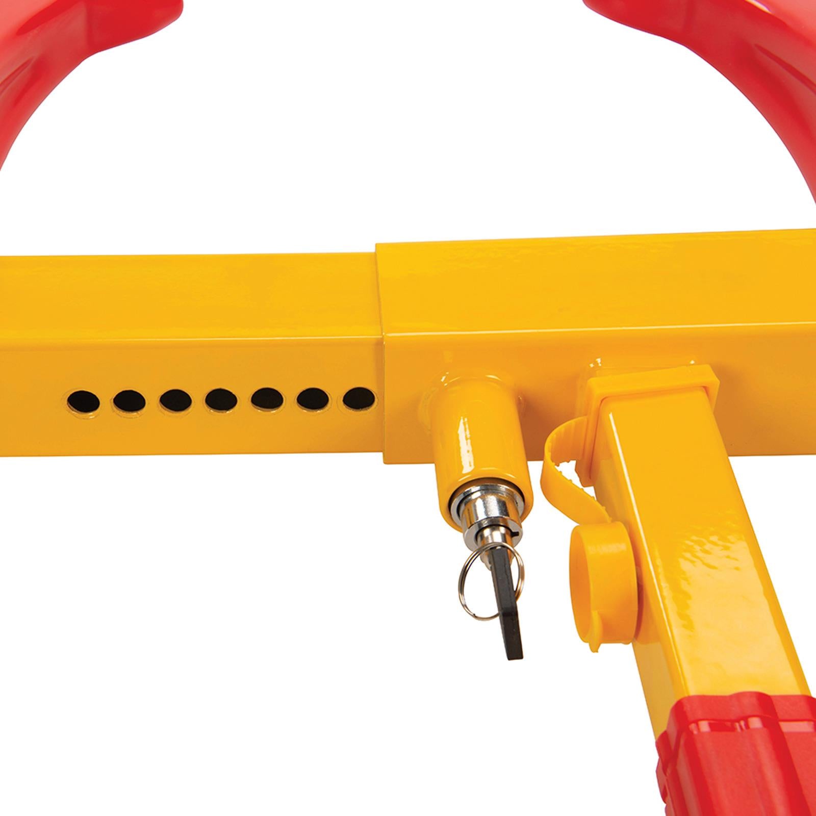 Adjustable Wheel Clamp With 2 Keys Adjustable Jaw Capacity 175 - 225mm