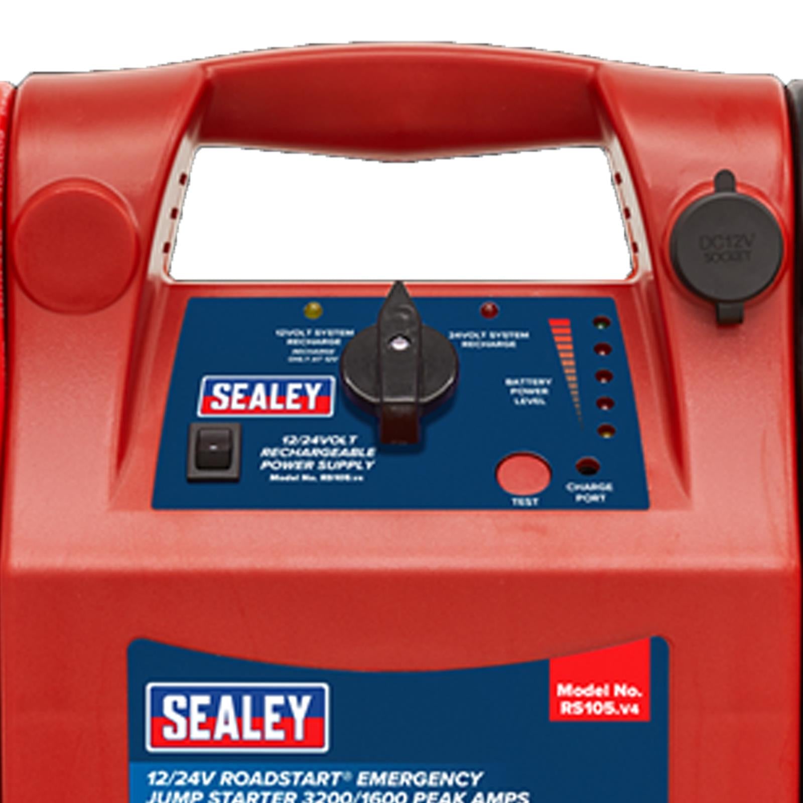 Sealey RS105 RoadStart Emergency Power Pack 12/24V 3200/1600 Peak Amps