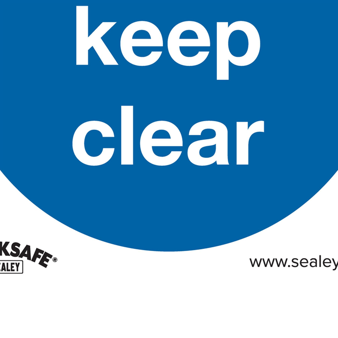 Sealey Safety Sign - Fire Exit Keep Clear - Self-Adhesive-Pk of 10