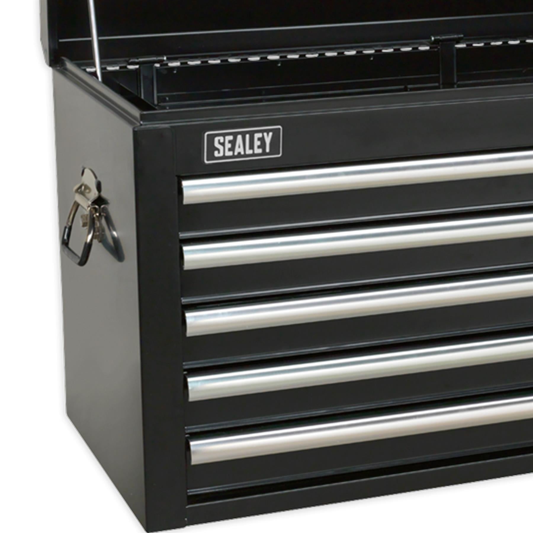 Sealey Topchest 10 Drawer with Ball Bearing Slides - Black