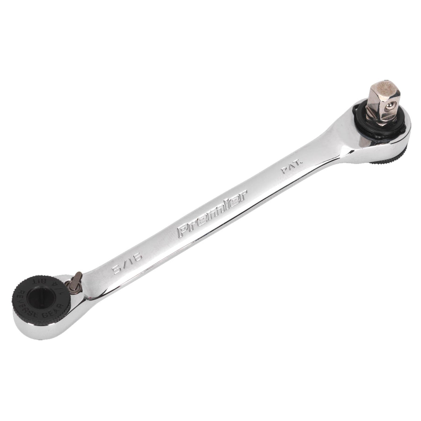 Sealey Ratchet Spanner 1/4"Hex x 5/16"Hex Dr & 1/4"Sq Dr Adaptor