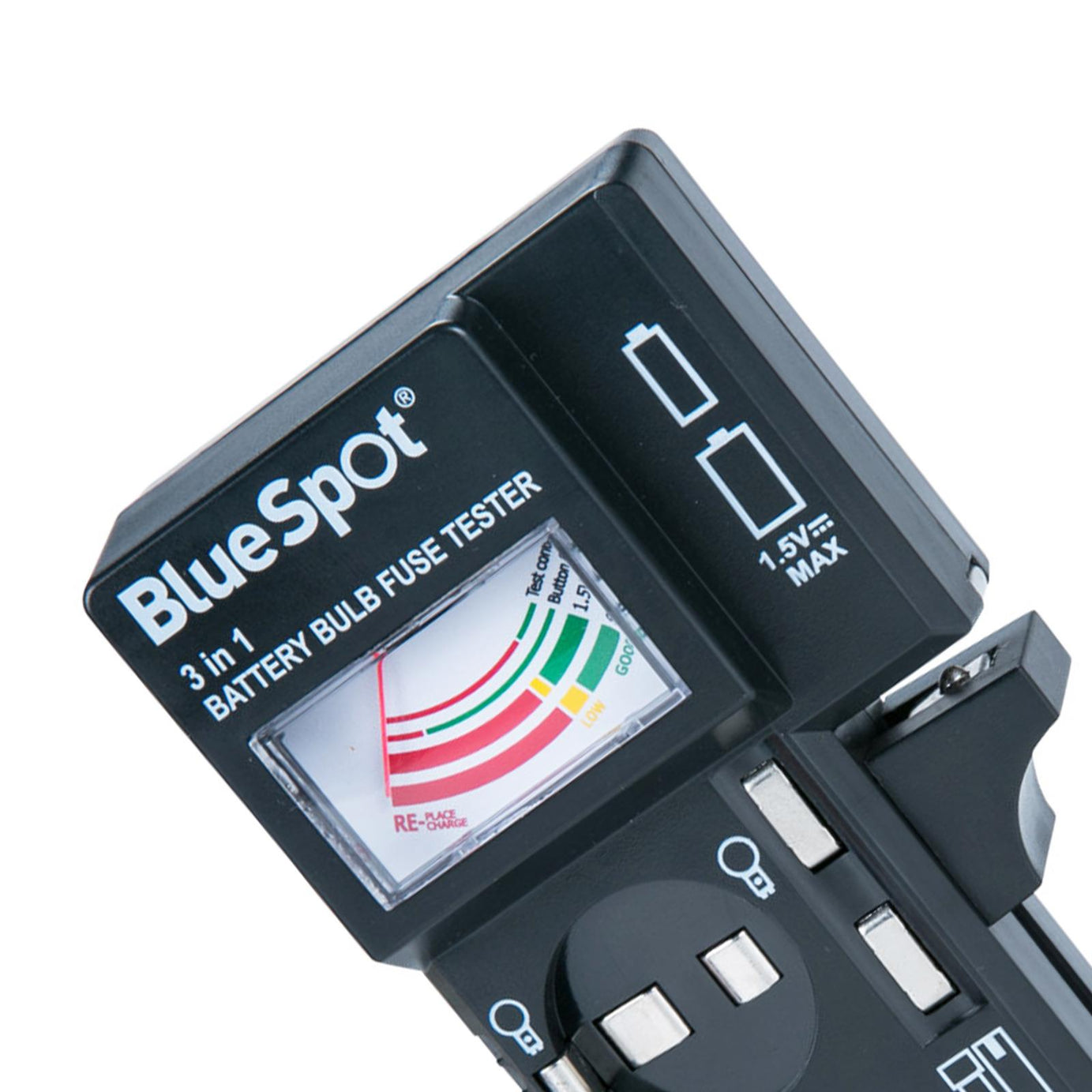 BlueSpot Battery Bulb & Fuse Tester Continuity Test Bulbs Load Test 1.5v AAA AA 9v Batteries