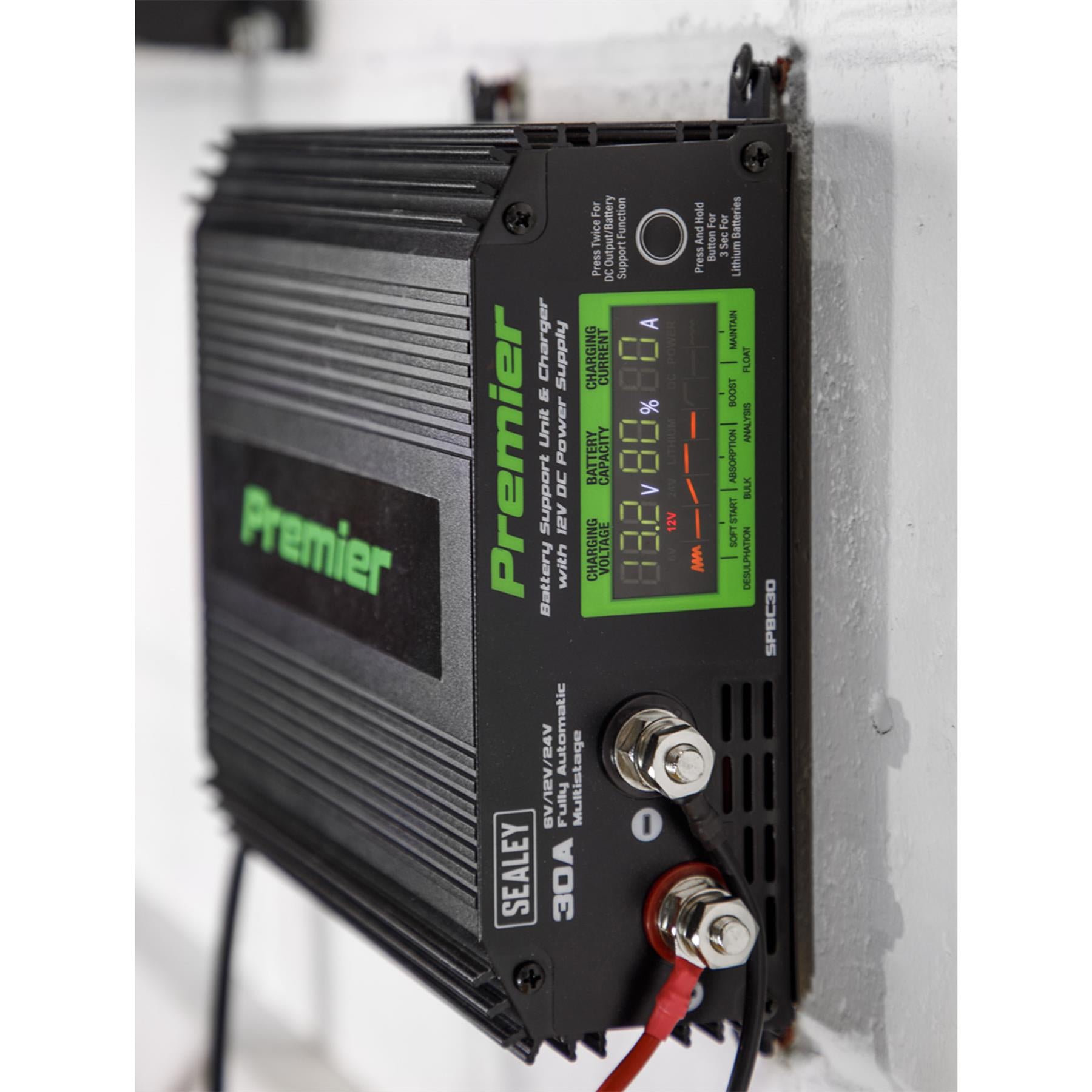 Sealey Battery Support Unit & Charger 30A 5 Year guarantee