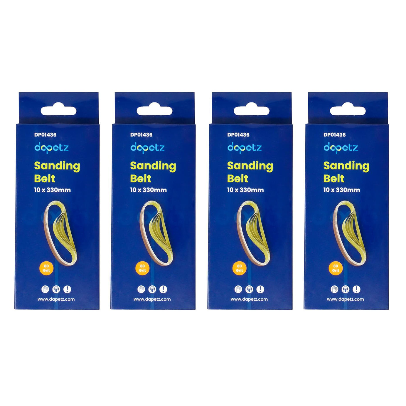 330mm x 10mm 80G Belt Power Finger File Sander Abrasive Sanding Belts 20pk