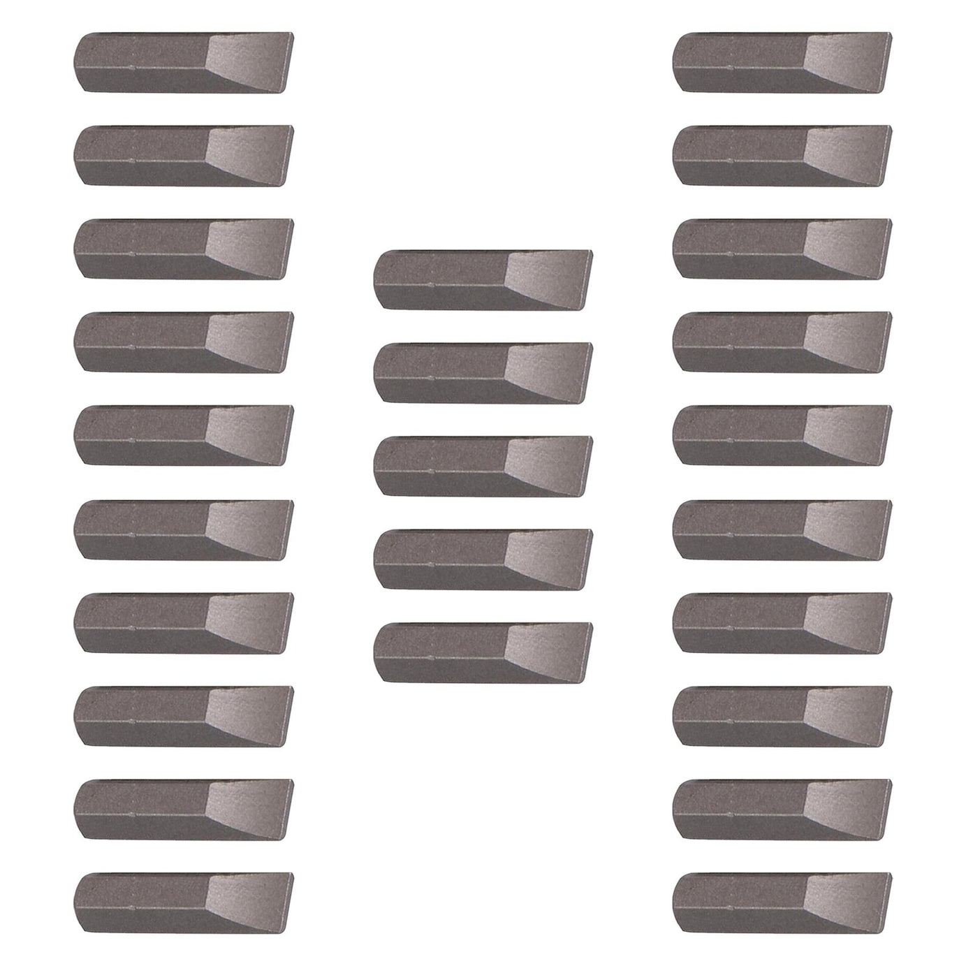 Slotted Screwdriver Bits 7mm CRV Chrome Vanadium Steel 1/4" Hex Drive 25Pcs
