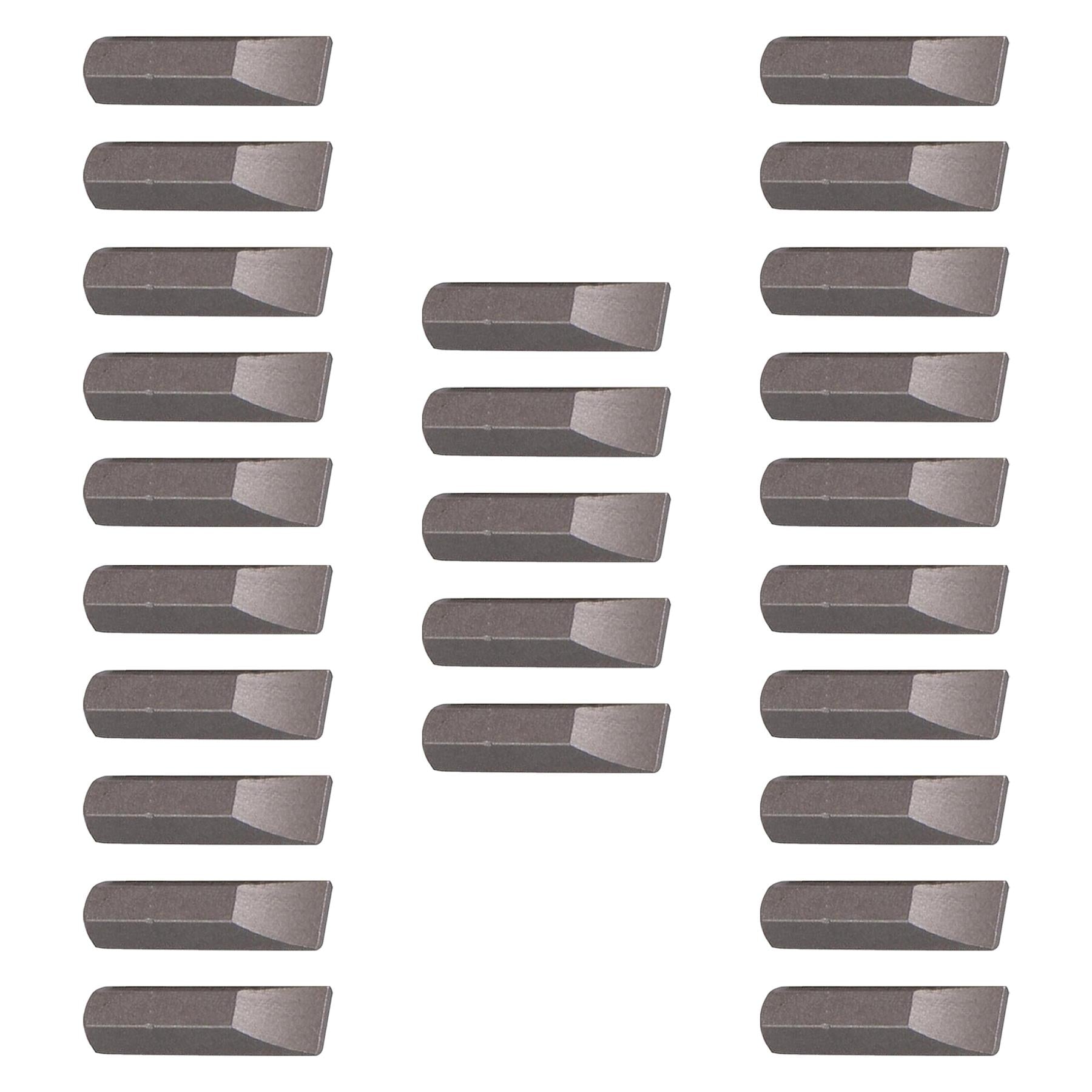 Slotted Screwdriver Bits 7mm CRV Chrome Vanadium Steel 1/4" Hex Drive 25Pcs