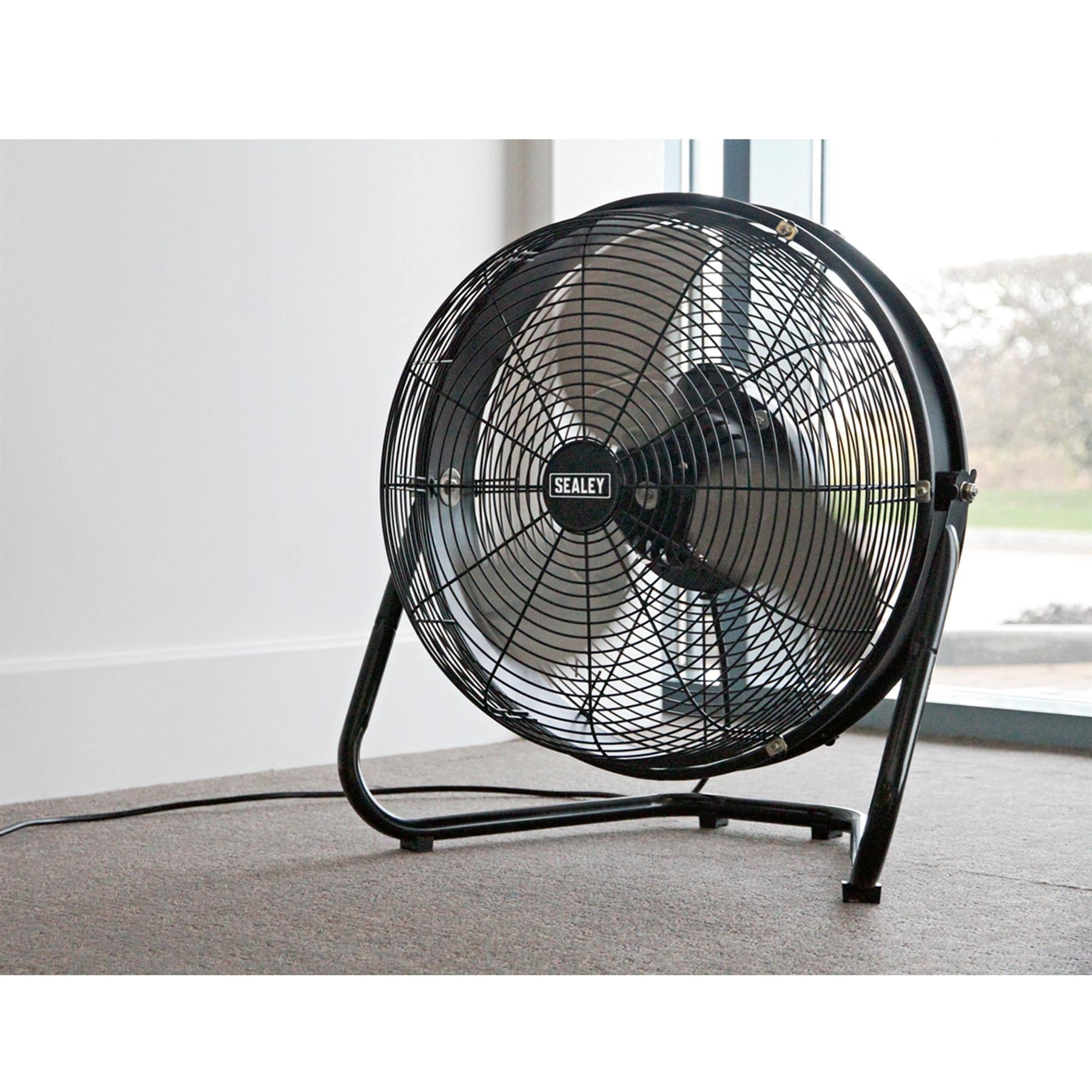 Sealey Ind High Velocity Floor Fan with Internal Oscillation 18"