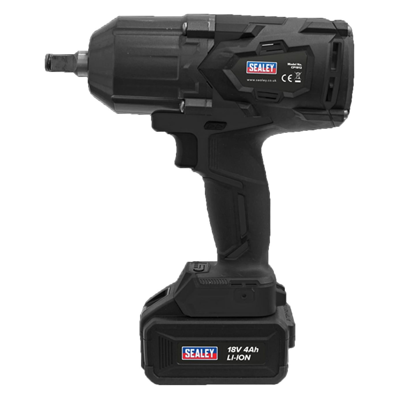 Sealey Cordless Impact Wrench 18V 4Ah Lithium-ion 1/2"Sq Drive CP1812