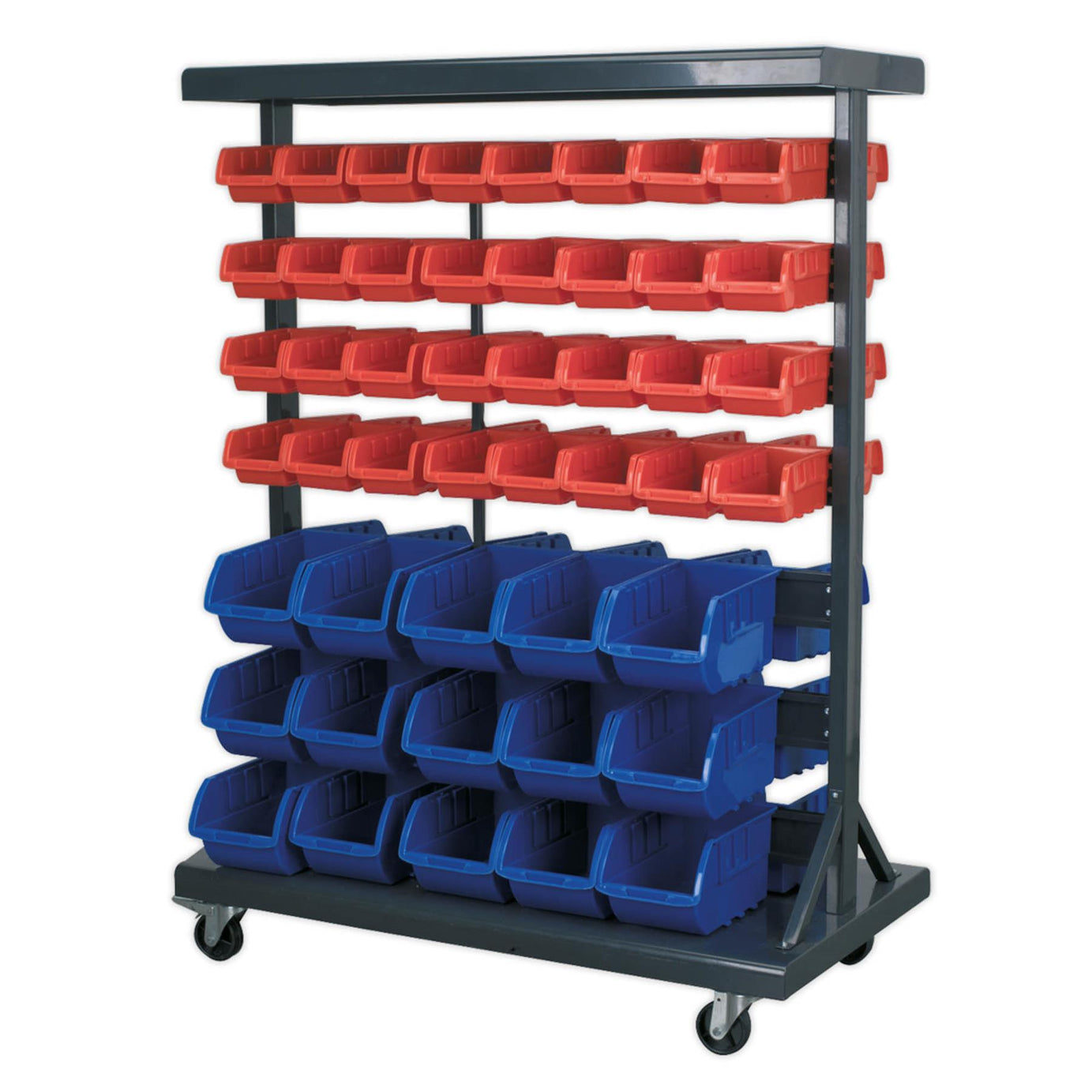 Sealey Mobile Bin Storage System with 94 Bins Garage Workshop DIY