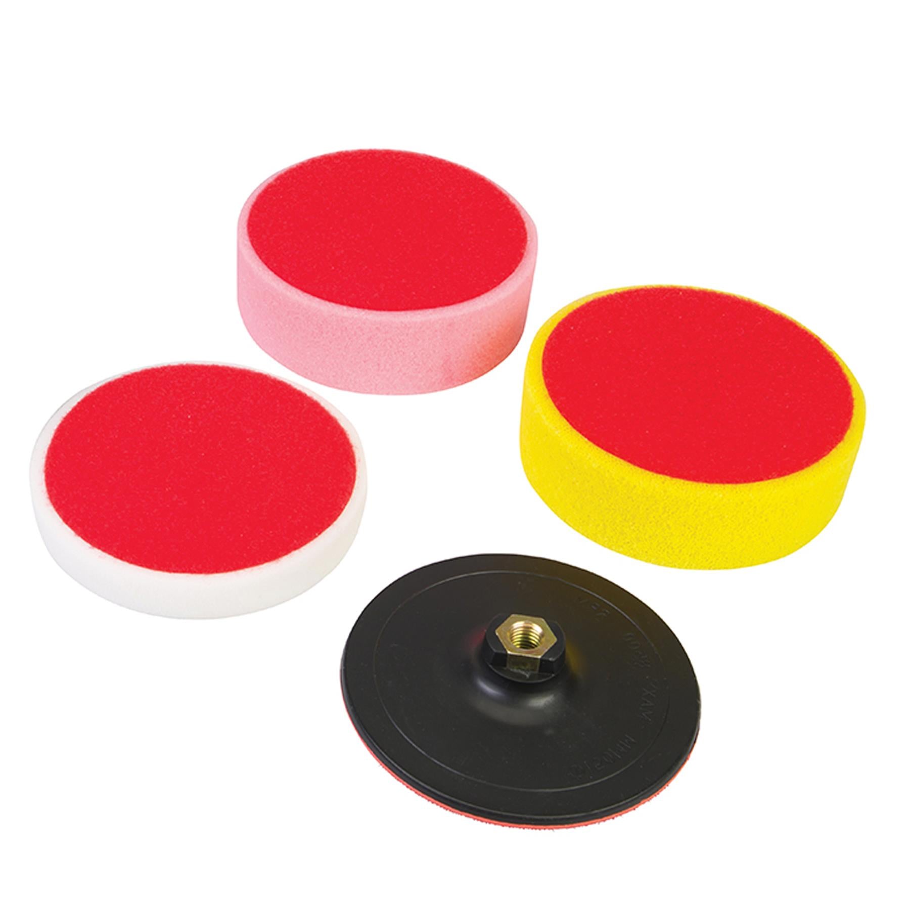 Hook & Loop Foam Polishing Head Kit 6Pcs 150 X 50mm Polishing Heads New