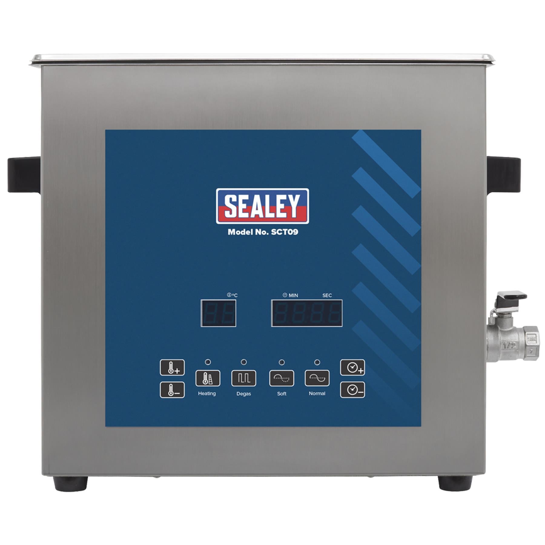 Sealey Ultrasonic Parts Cleaning Tank 9L Stainless Steel tank