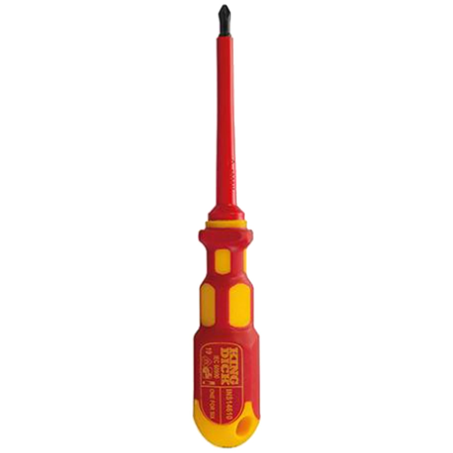 King Dick Insulated Screwdriver 6 In 1 Cross Tip Fits PZ & PH No: 1, 2 & 3 VDE Tested