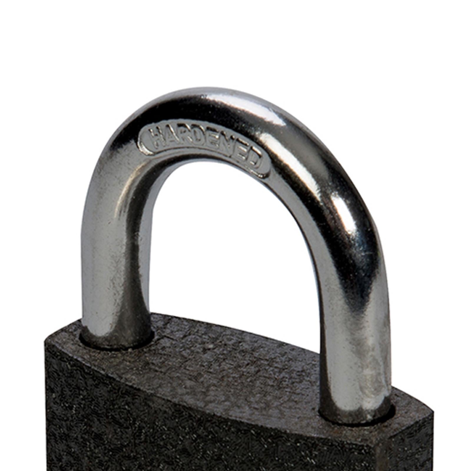 HEAVY DUTY CAST IRON PADLOCK OUTDOOR SAFETY SECURITY SHACKLE LOCK