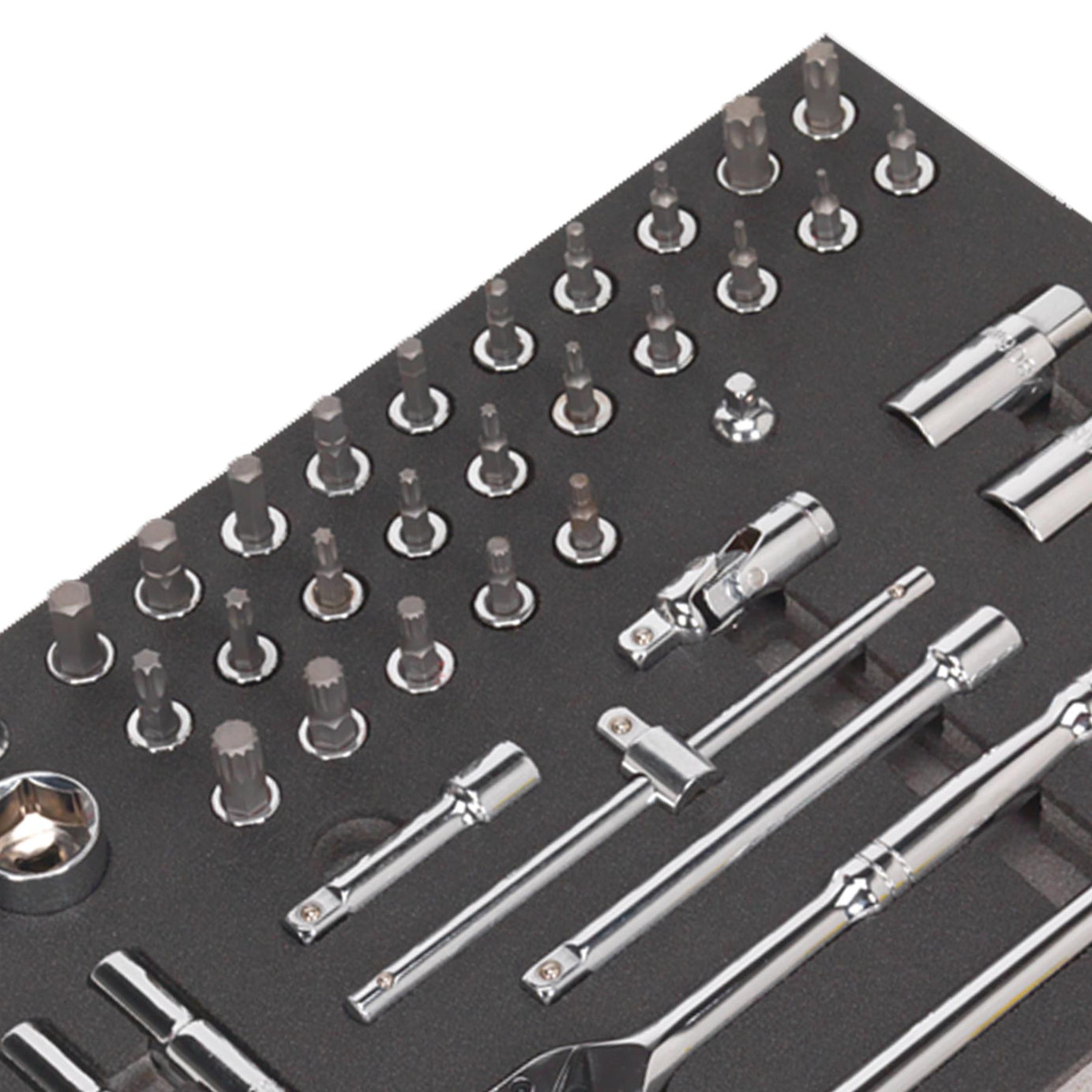 Sealey Tool Tray with Socket Set 62pc 3/8"Sq Drive Metric