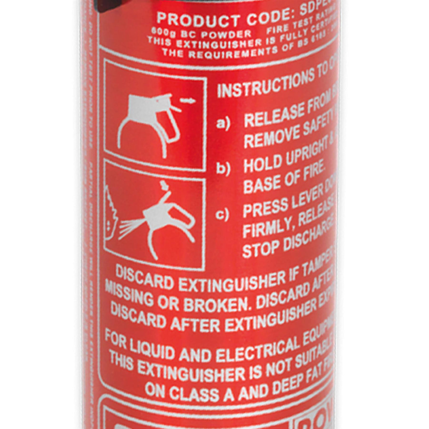 Sealey Fire Extinguisher 0.6kg Dry Powder - Disposable