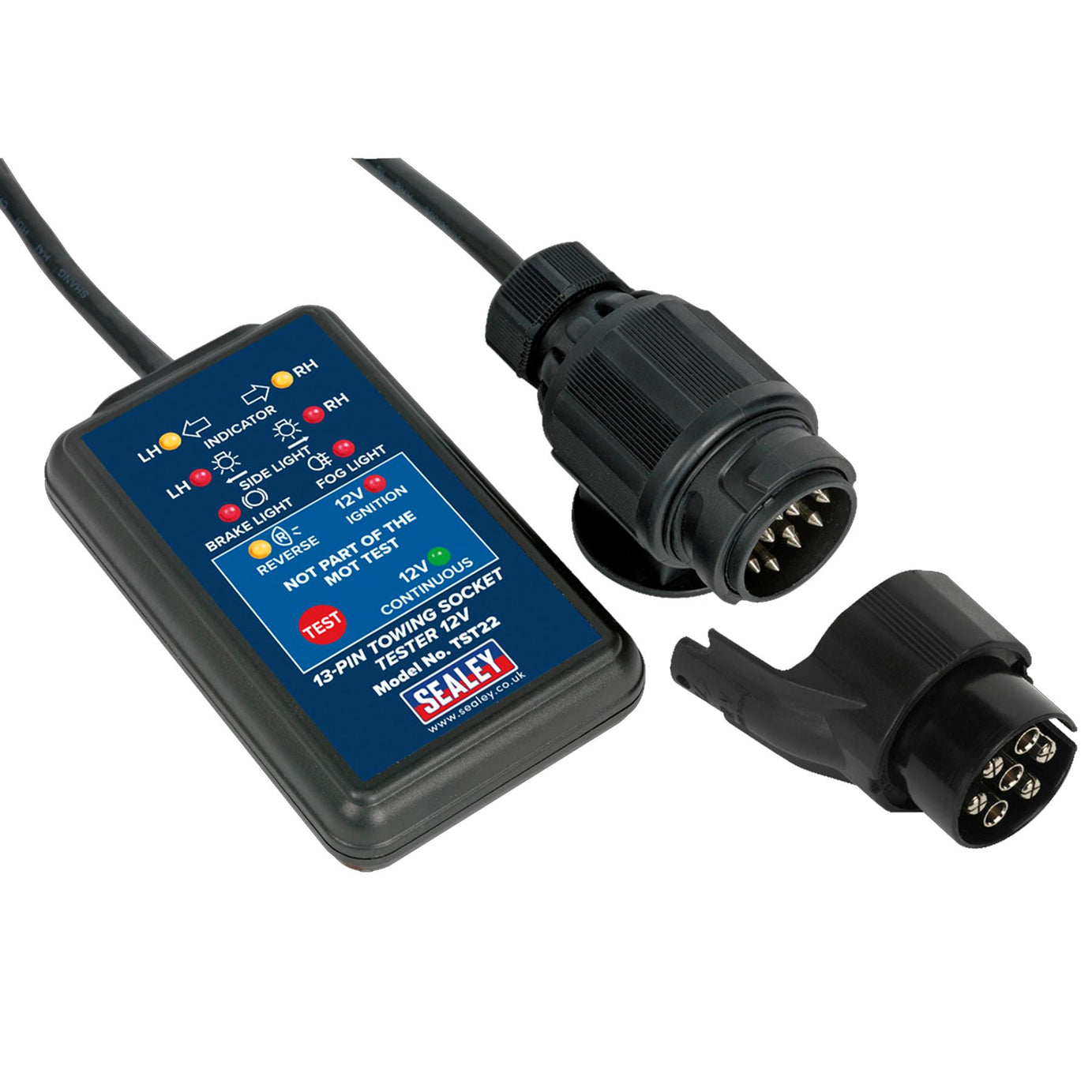 Sealey Towing Socket Tester 13-Pin 12V - DVSA Approved
