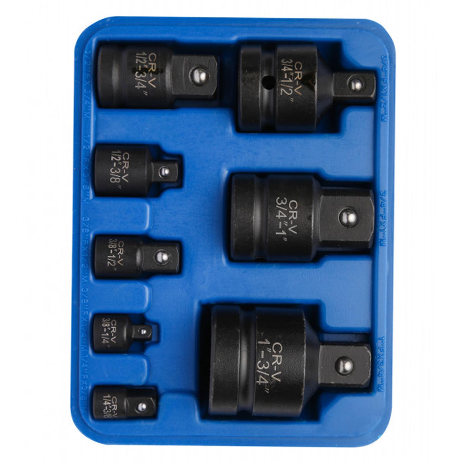 BlueSpot 8Pce Impact Socket Adaptor Reducer Set 1/4" 3/8" 1/2" 3/4" 1" Max Torque New