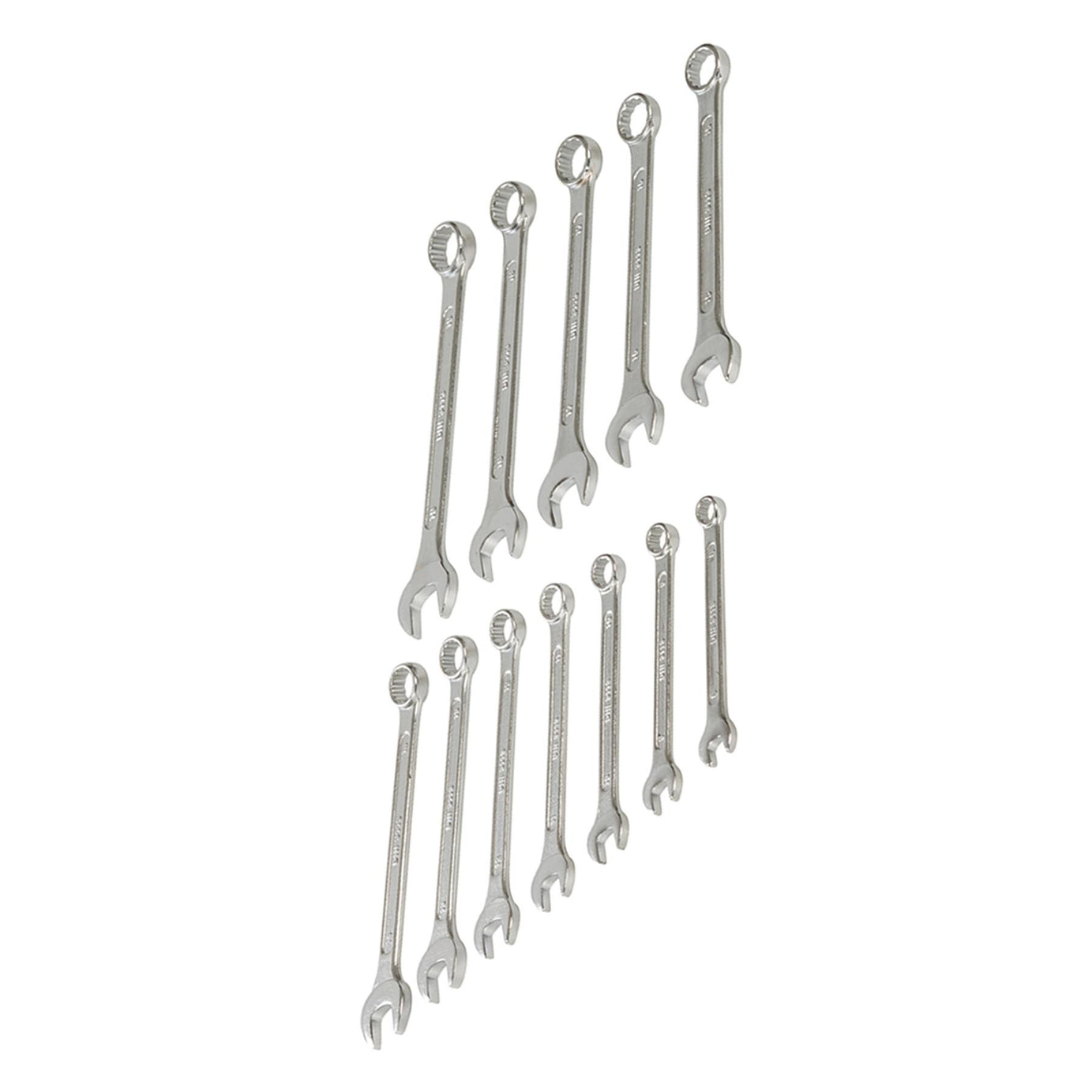 Professional 12Pc Metric Combination Spanner Set & Storage Rack