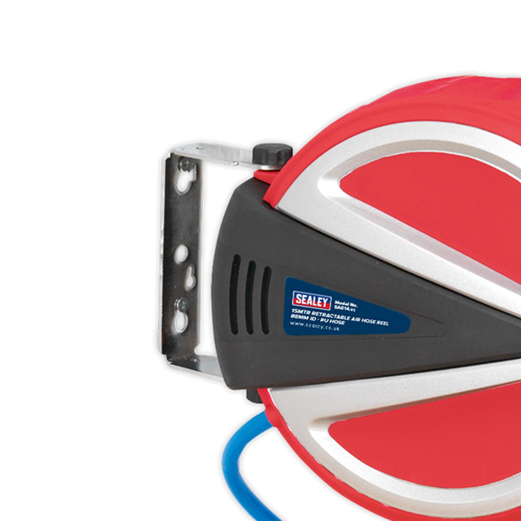 Sealey Retractable Air Hose Reel 15m 8mm ID - PU Hose