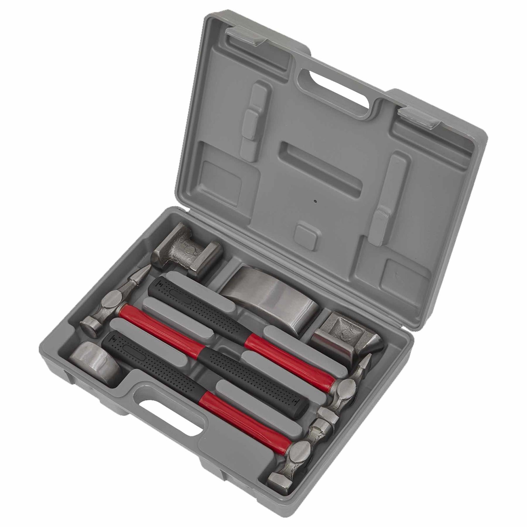 Sealey 7Pc Car Auto Body Panel Repair Tool With FibreGlass Red & Black