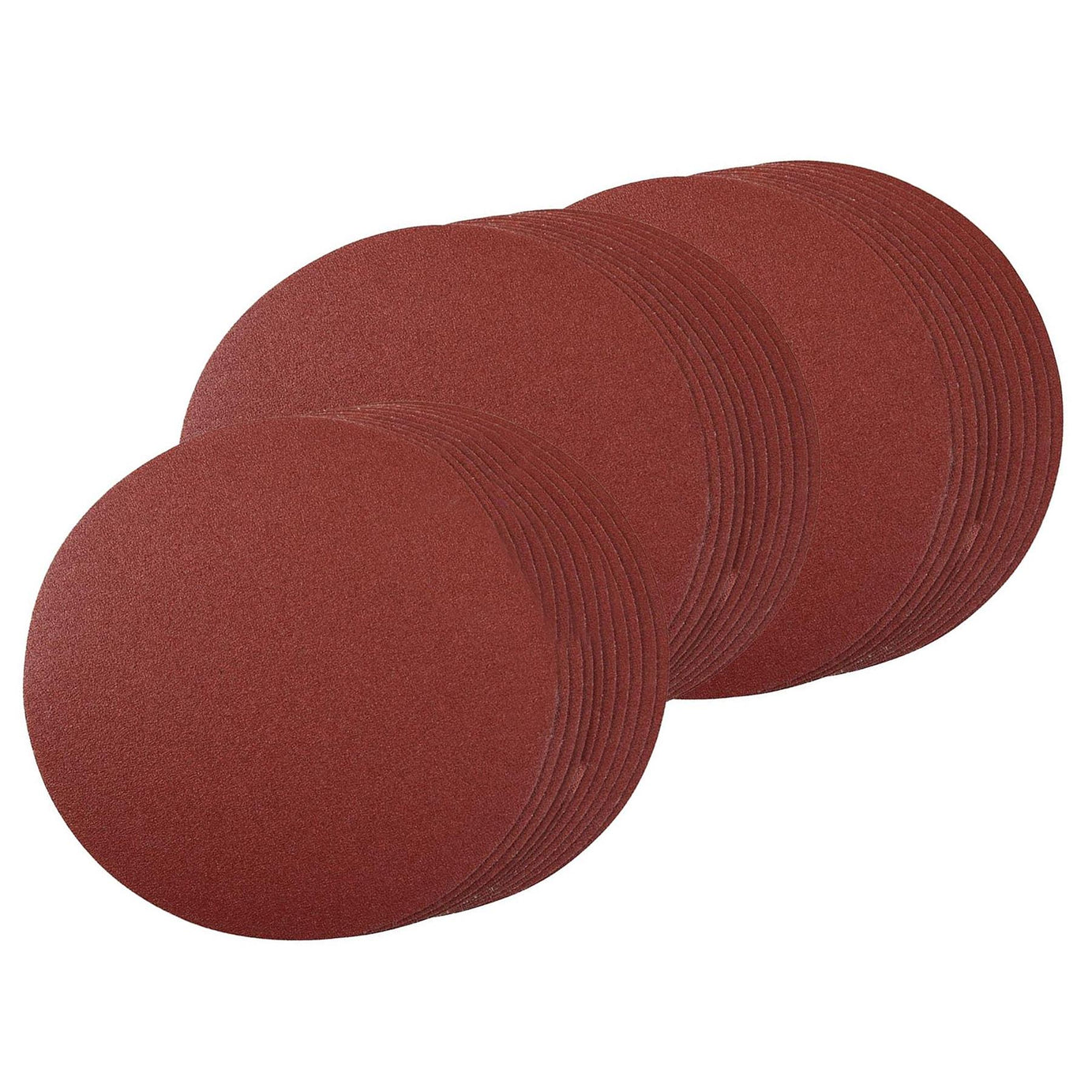30 Sanding Discs 250mm 60 80 120 Grit Hook Loop Aluminium Oxide Sander Polisher