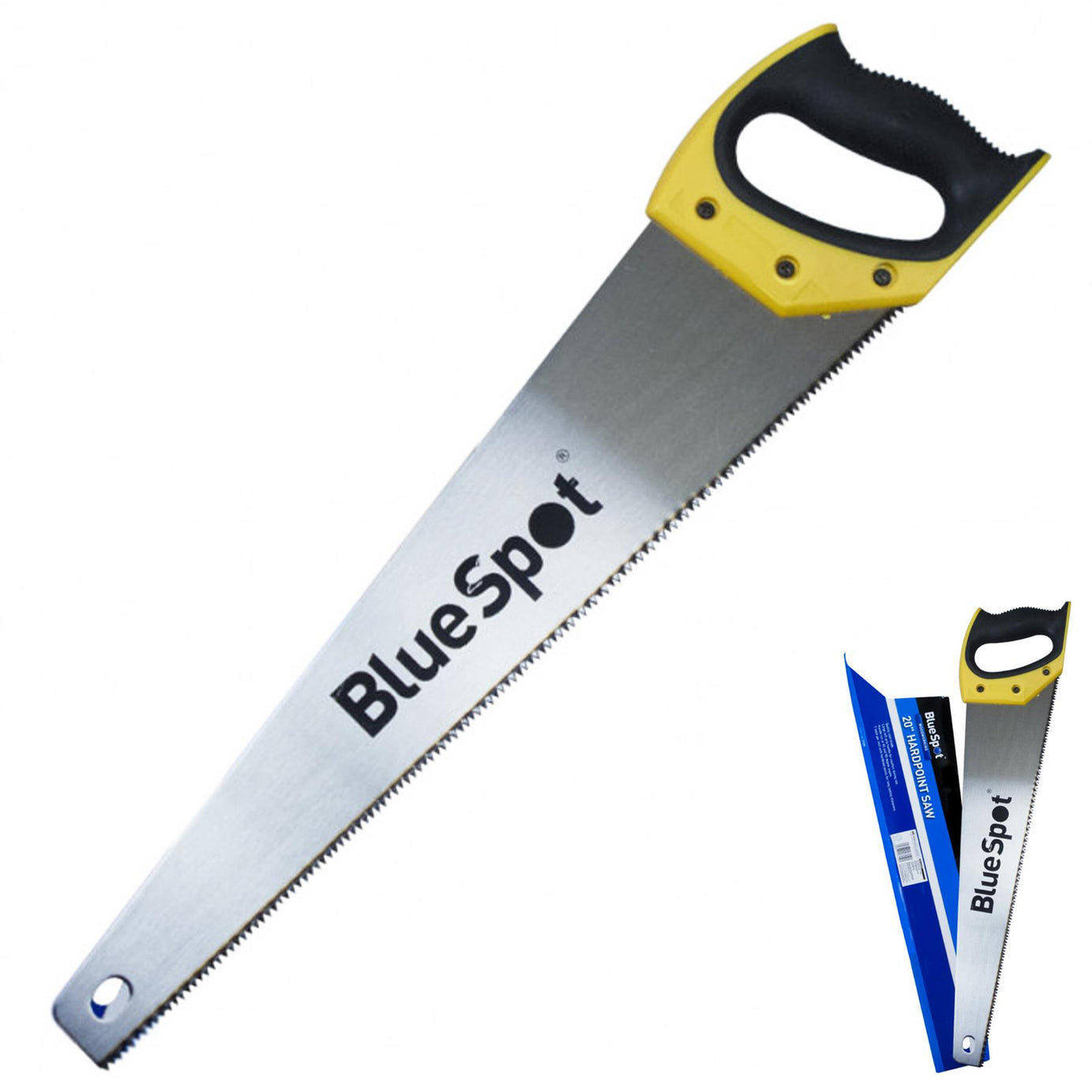 BlueSpot 500mm / 20" HAND SAW Wood Carpentry 8 TPI Sharpoint Hard point NEW