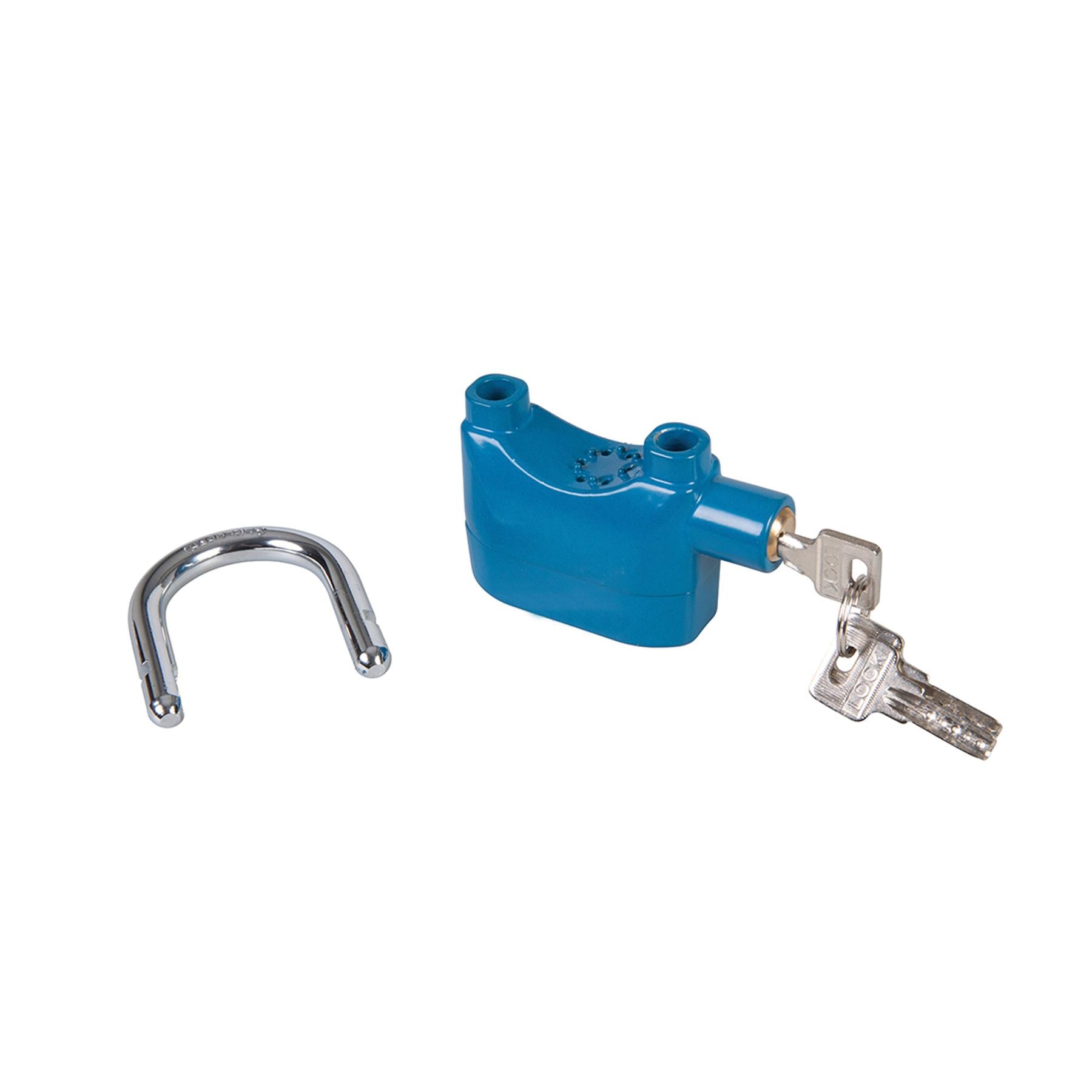 Alarm Padlock With Chrome Plated Shackle And Powder Coated Body 70mm