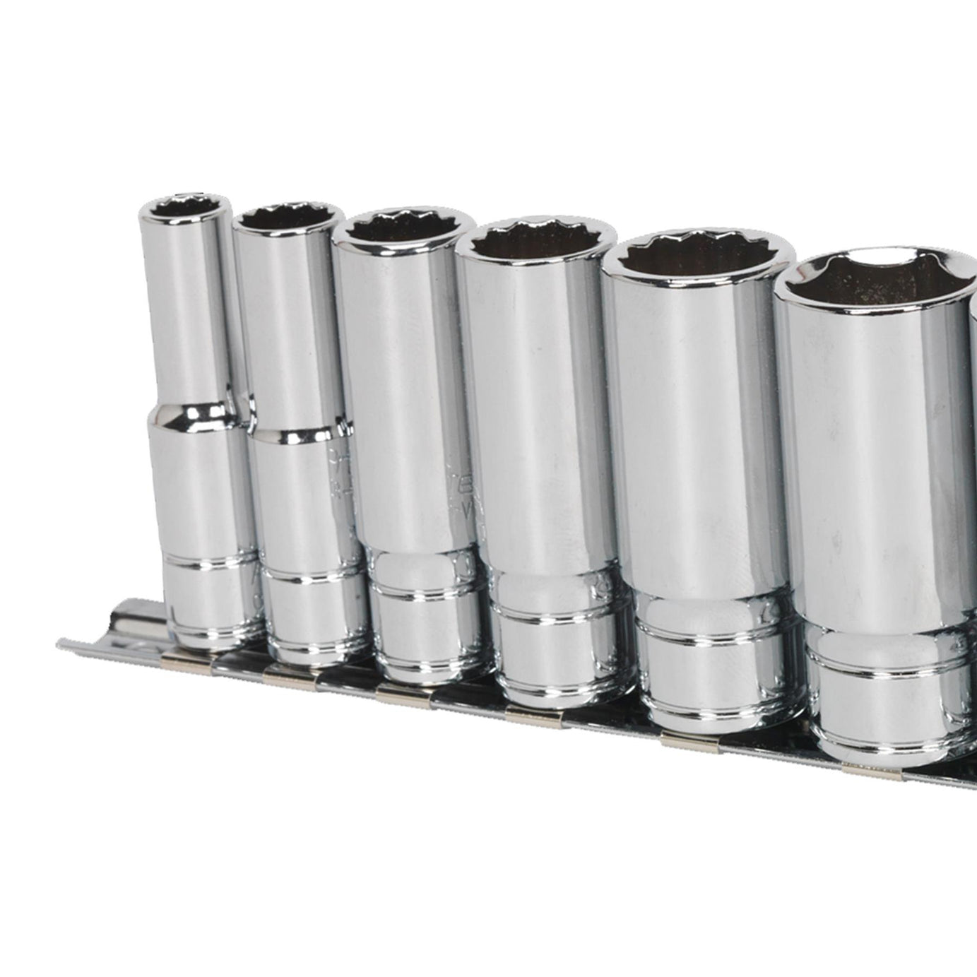 Sealey Socket Set 7pc 3/8"Sq Drive Deep Whitworth