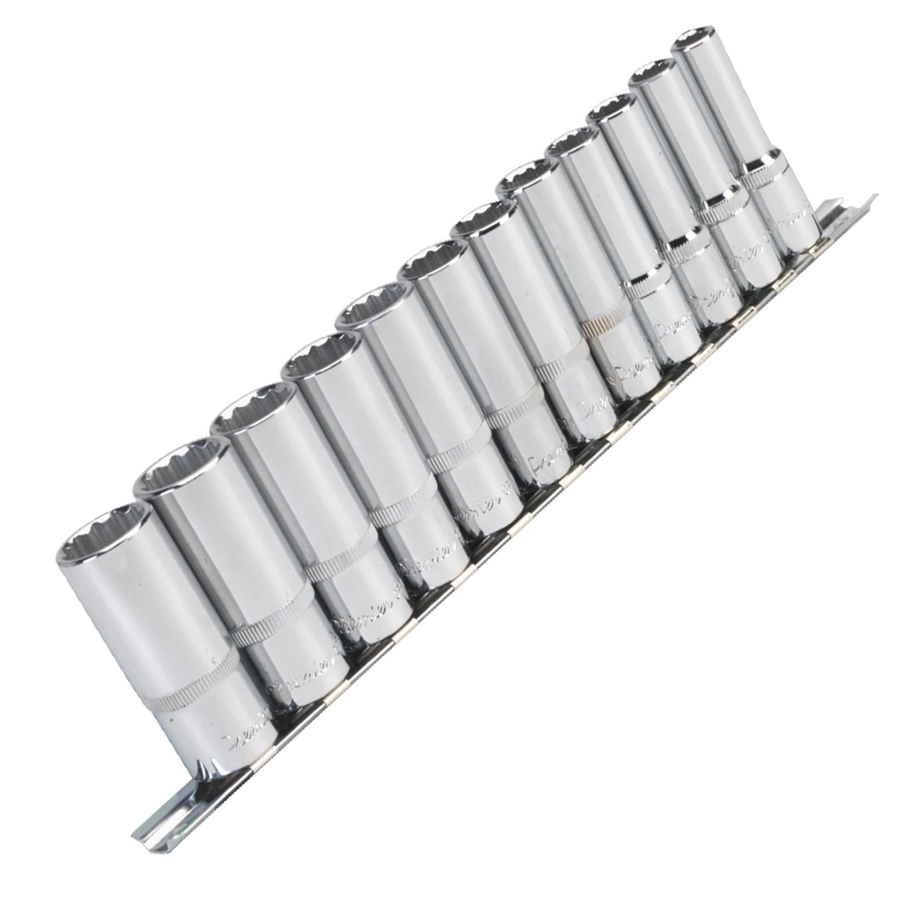 Sealey Socket Set 12pc 3/8"Sq Drive 12pt Deep WallDrive Metric