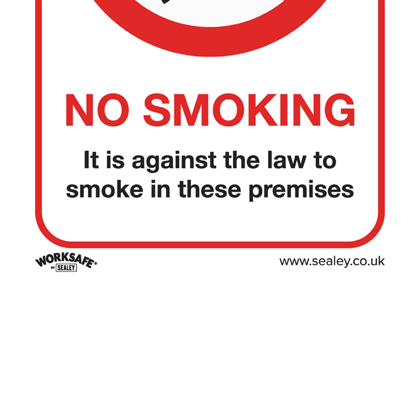 Prohibition Safety Sign - No Smoking (On Premises) - Self-Adhesive Vinyl