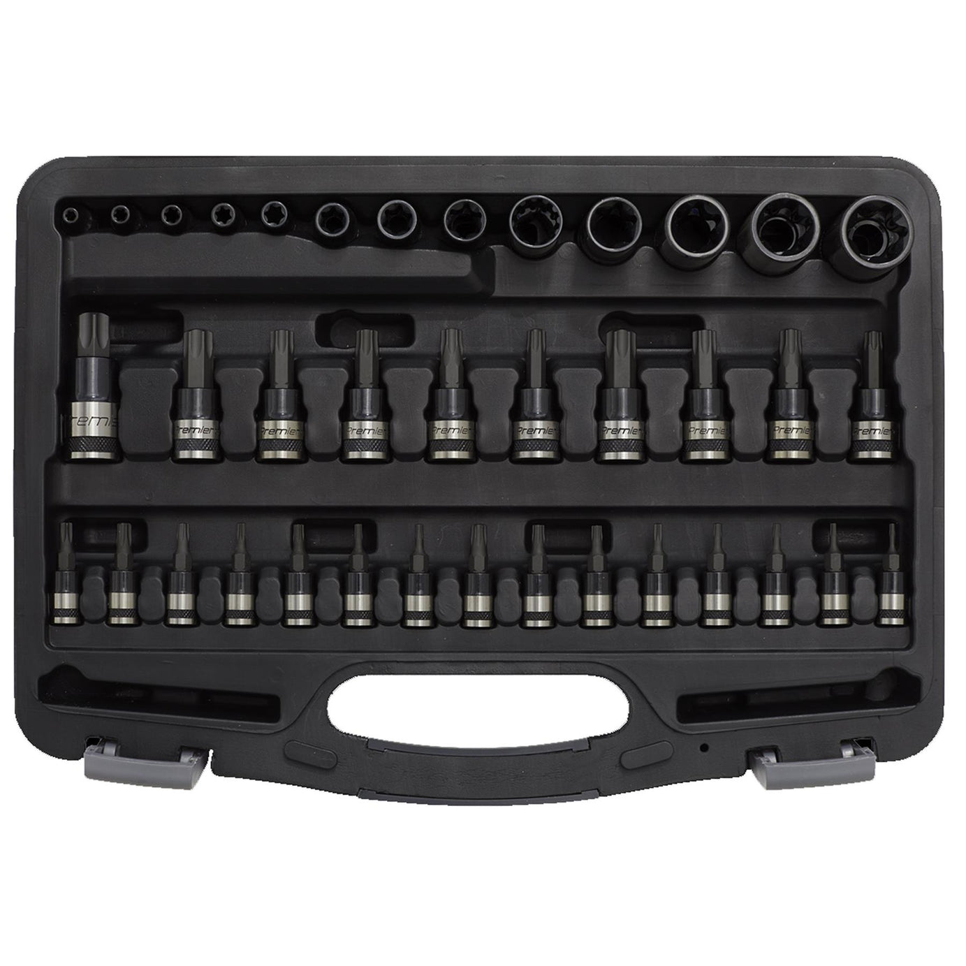 Sealey TRX-Star* & Security Socket Bit Set 38pc 1/4",3/8"&1/2"Sq Dr