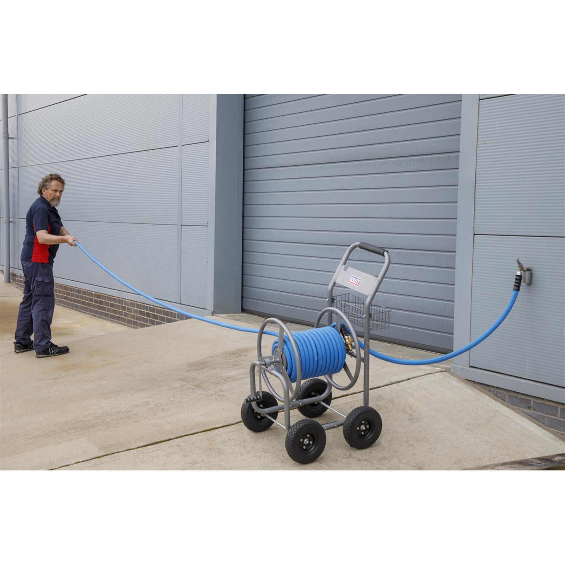 Sealey Hose Reel Cart Heavy-Duty Steel Design