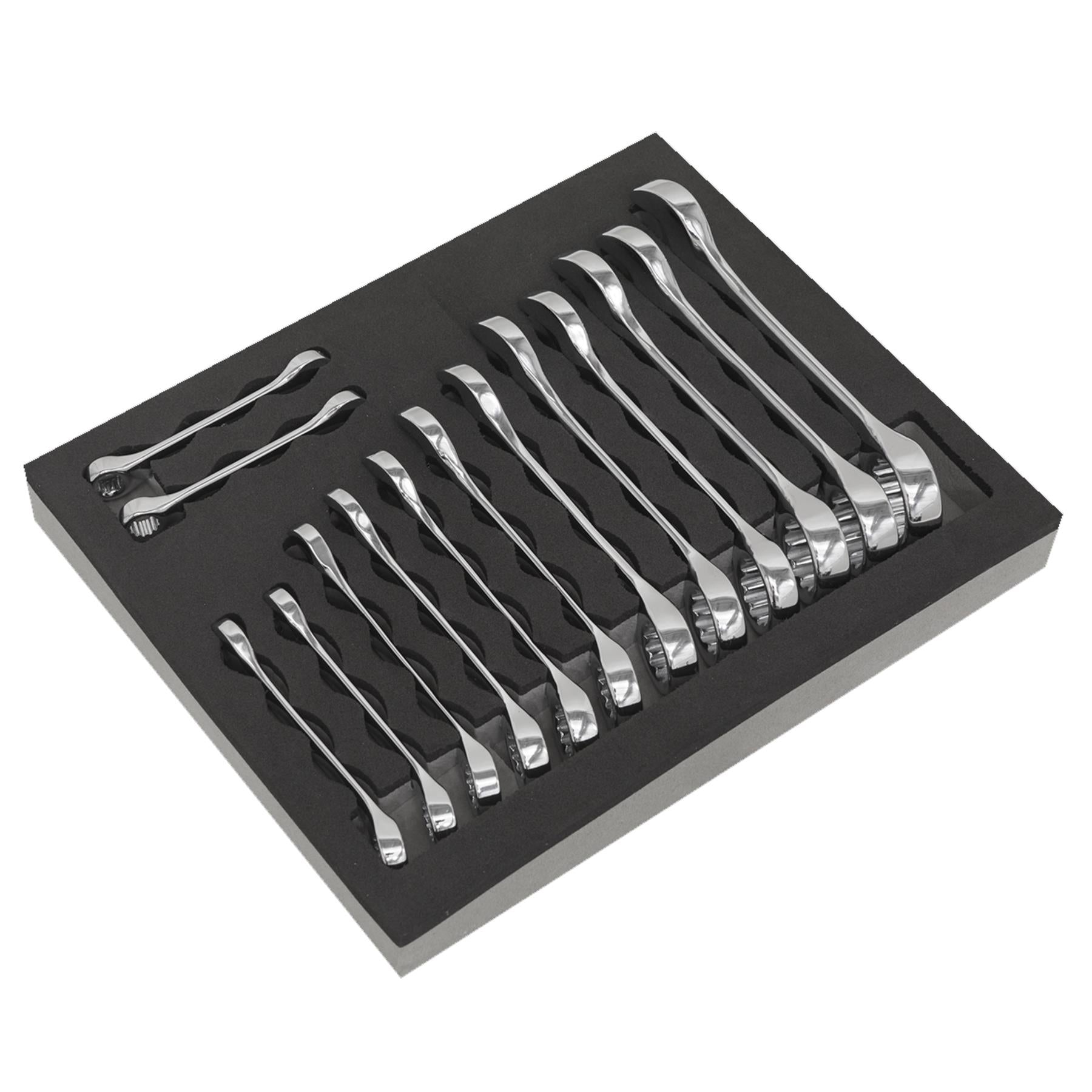 Sealey Combination Spanner Set 14pc Stubby