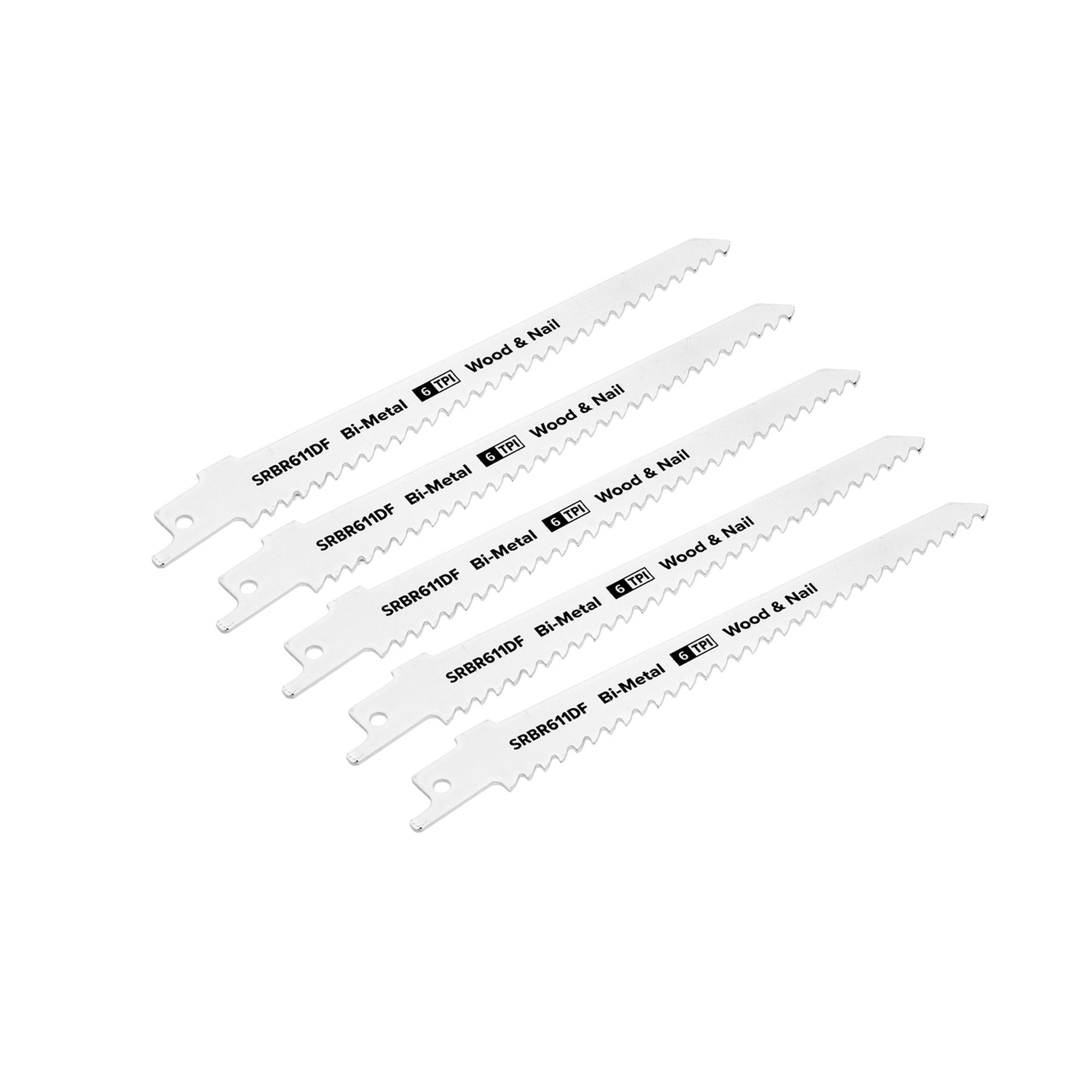 Sealey Reciprocating Saw Blade Wood & Nail 150mm 6tpi - Pack of 5