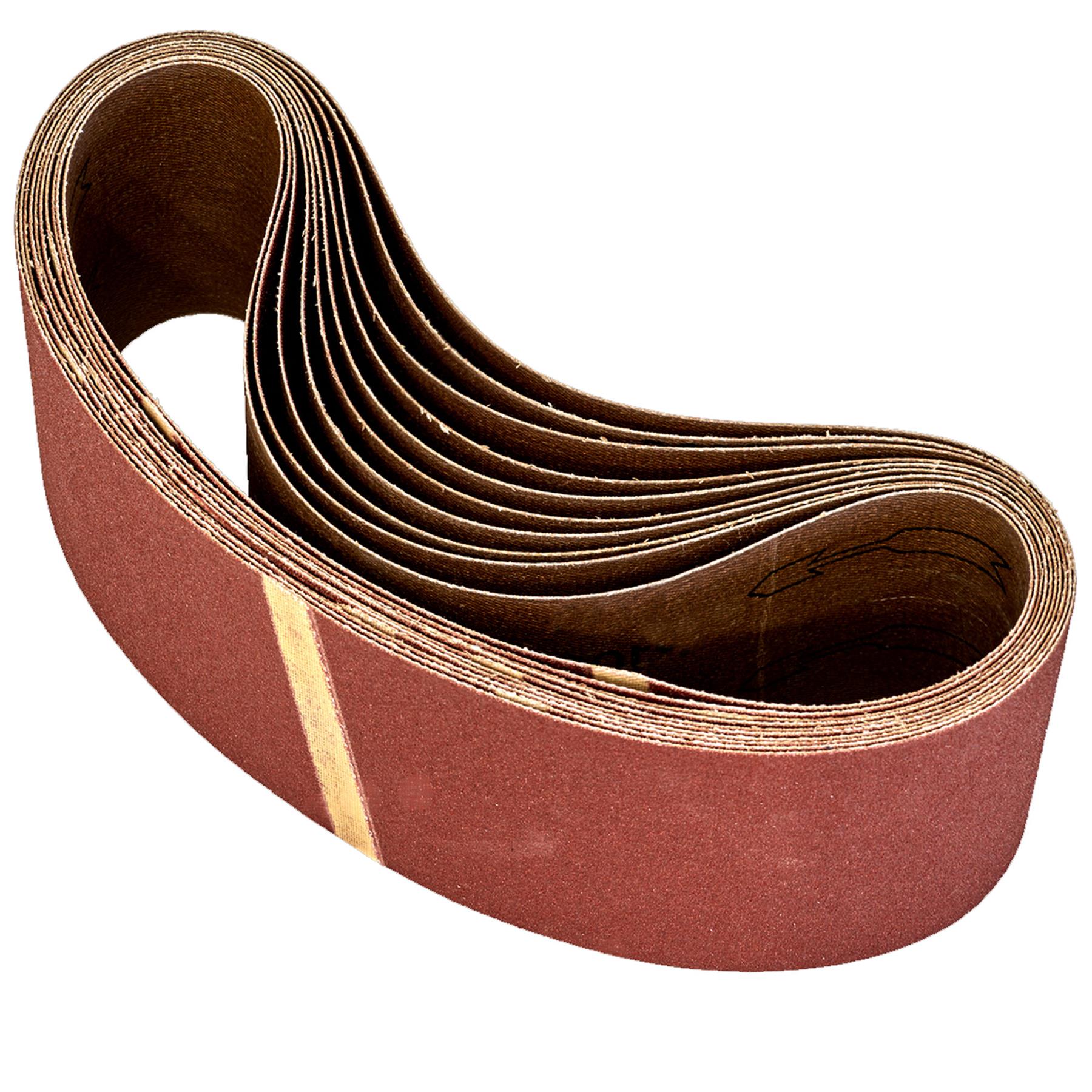 Sanding Belt 75 x 533mm 60Grit - Aluminium oxide resin  Pack of 10 Sealey