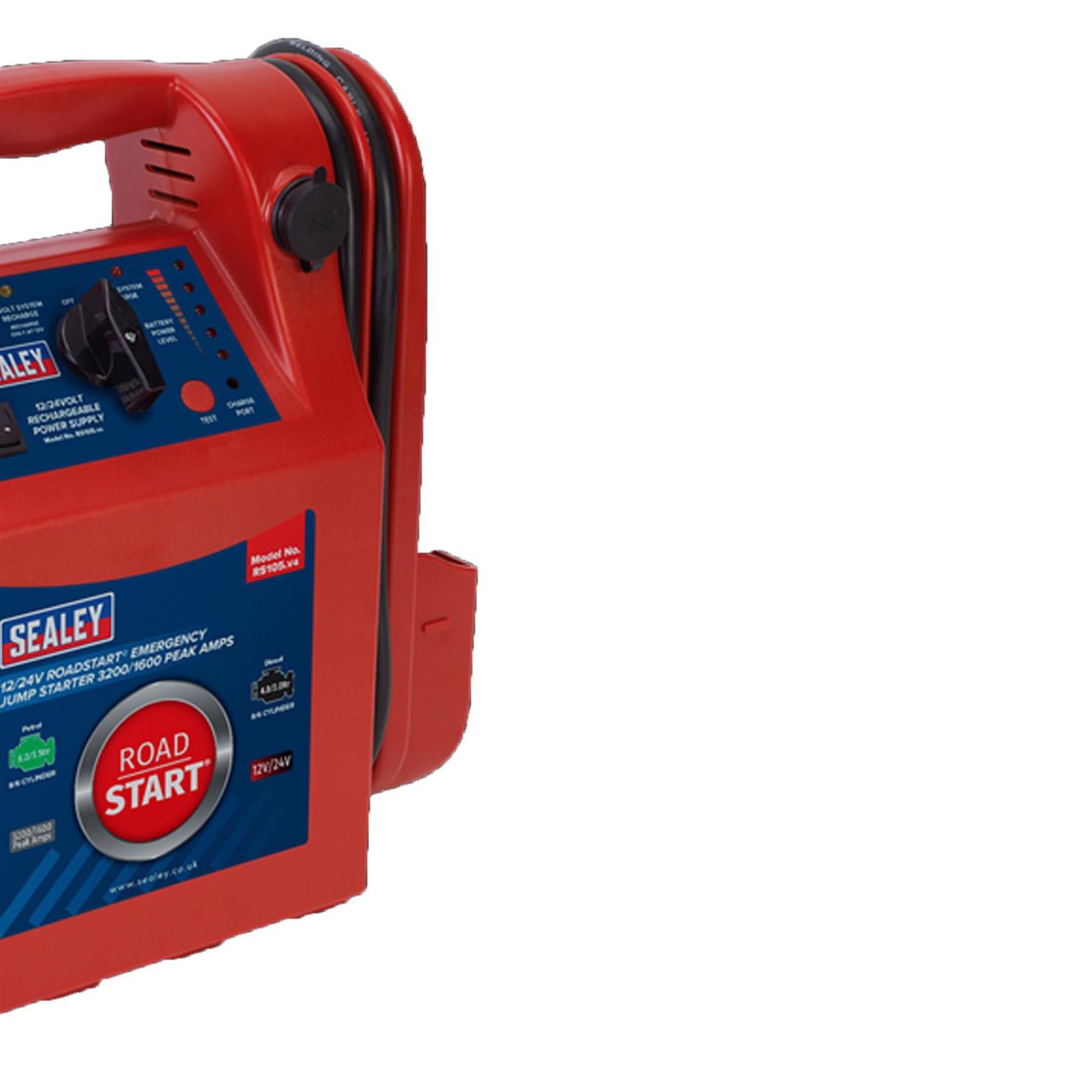 Sealey RS105 RoadStart Emergency Power Pack 12/24V 3200/1600 Peak Amps