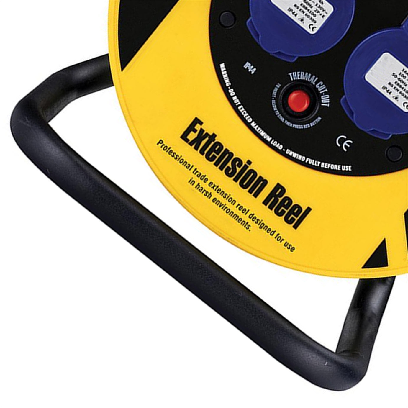 Defender Light Industrial Reel 2-Way 25m 230V 16A Steel A-frame