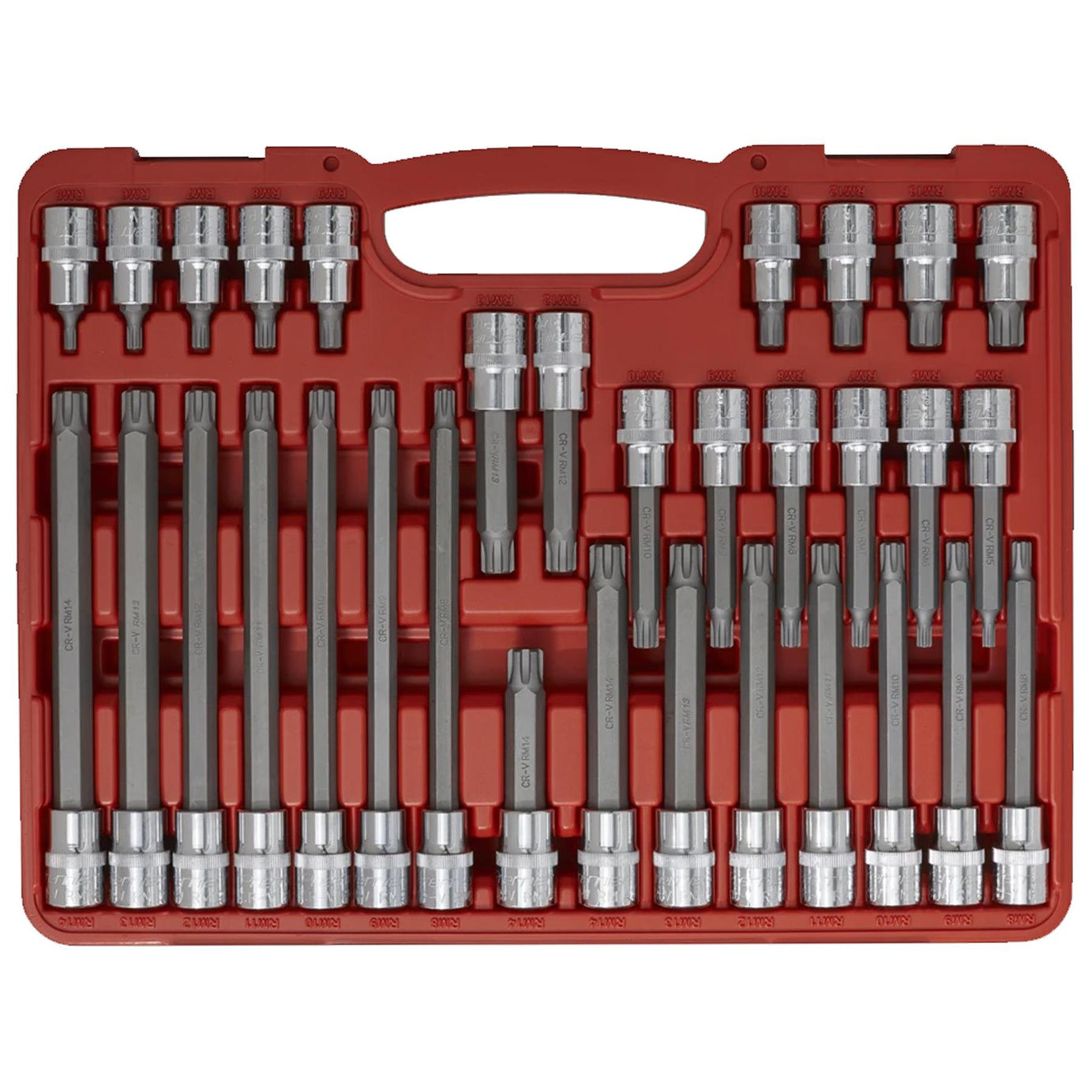 Sealey Ribe Socket Bit Set 32pc 1/2"Sq Drive