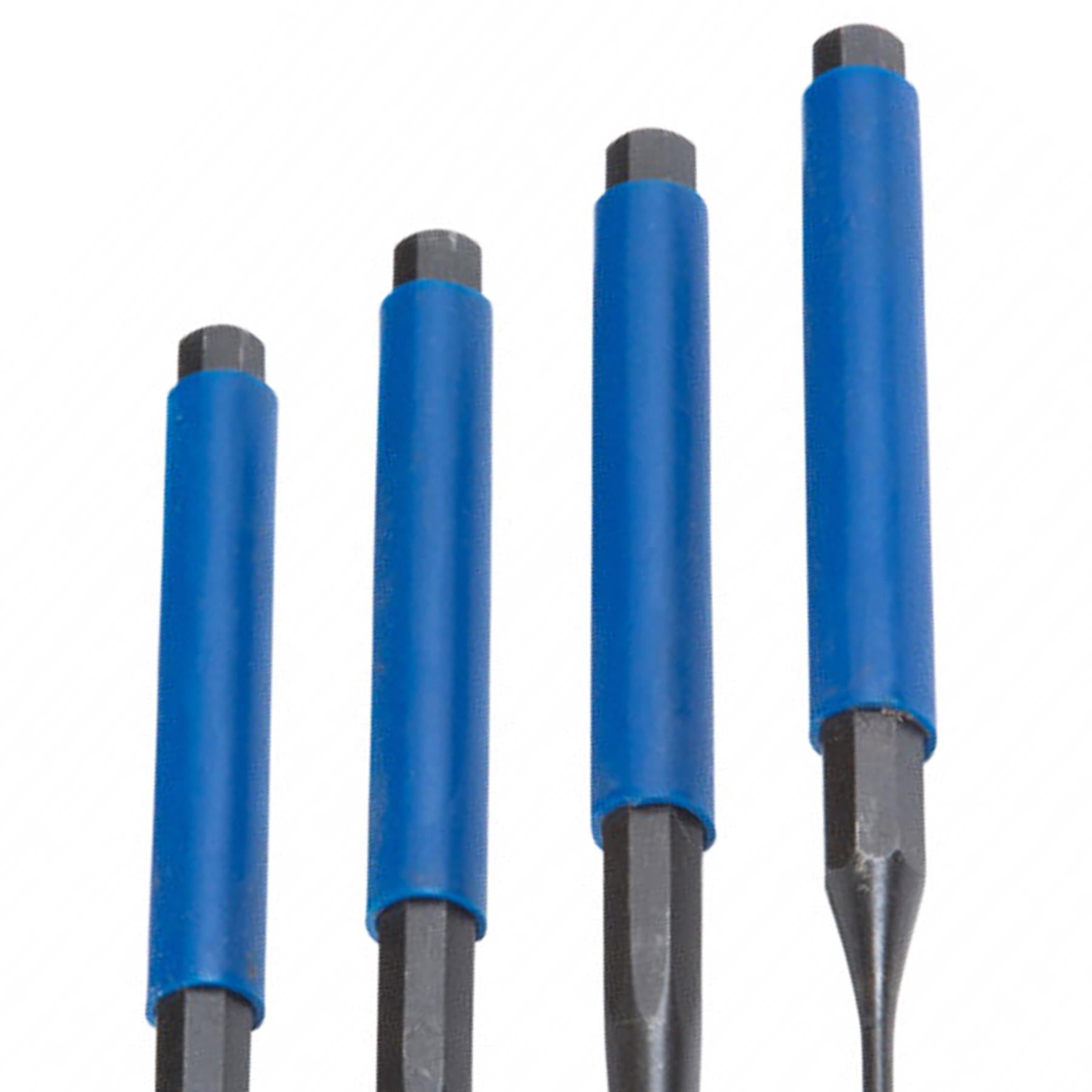 BlueSpot Punch & Chisel Set 4 Pc Cold Chisels Center Pin Taper Parallel
