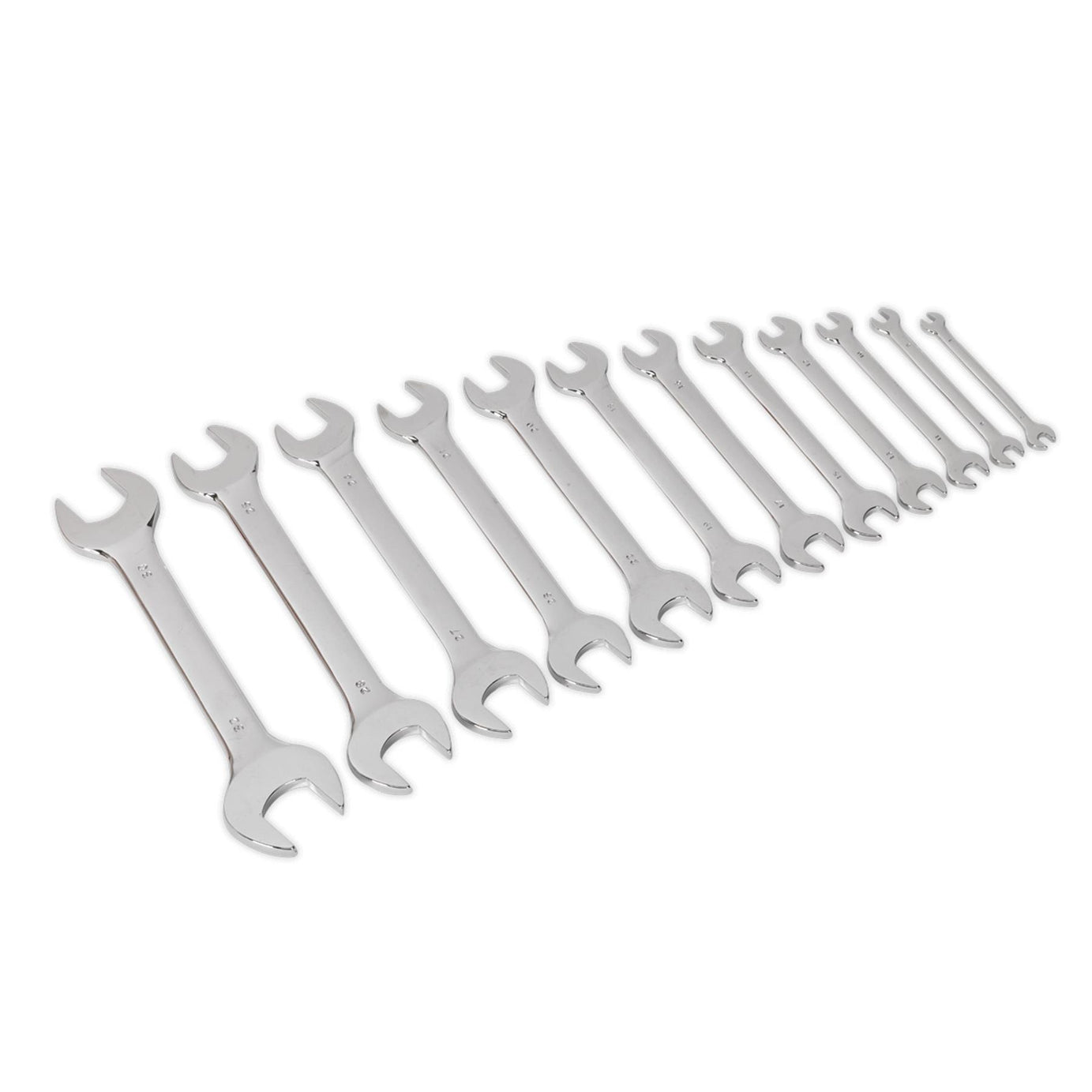 Sealey Double Open-End Spanner Set 12pc Metric