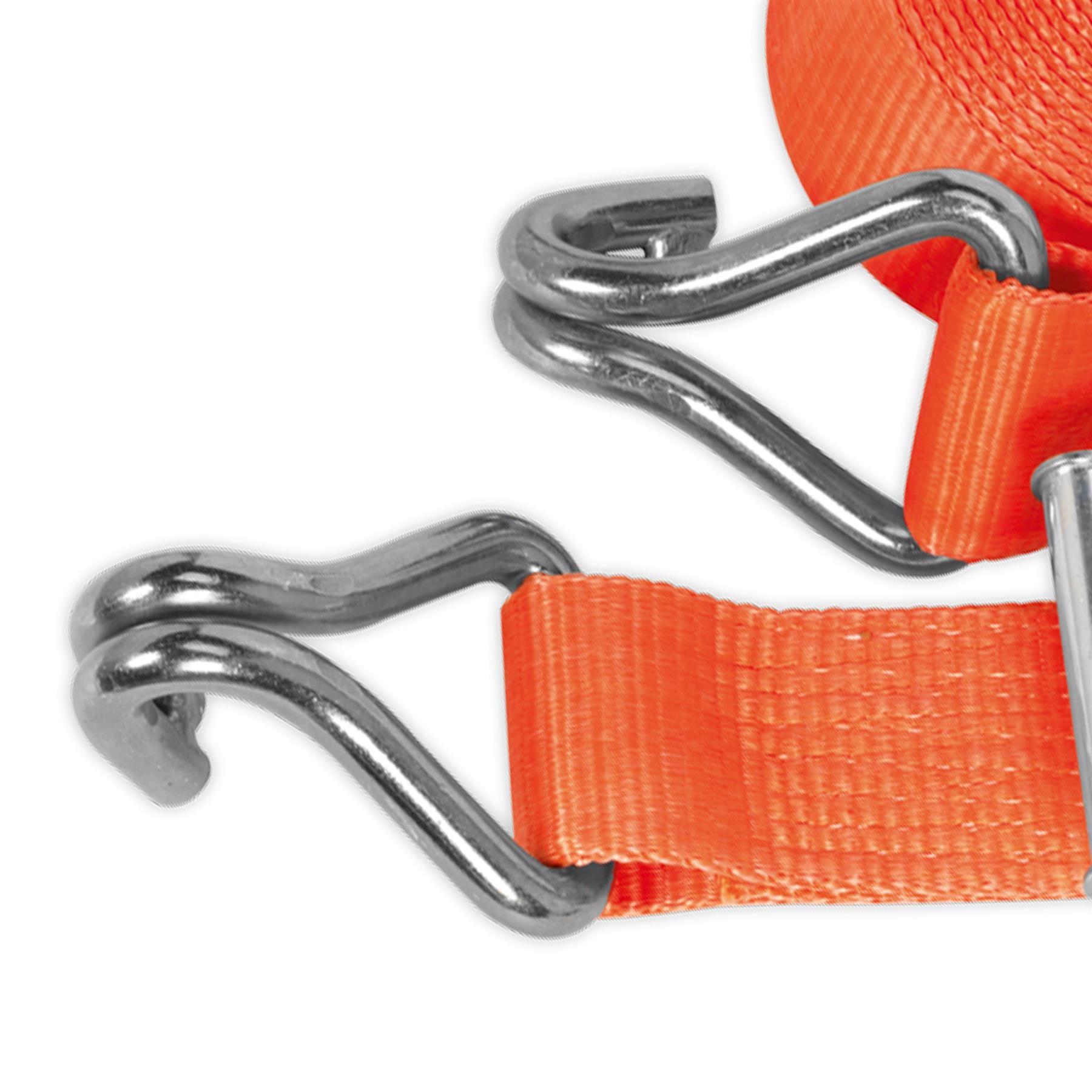 Sealey Ratchet Tie Down 75mm x 12m Poly Web 10000kg Load Test