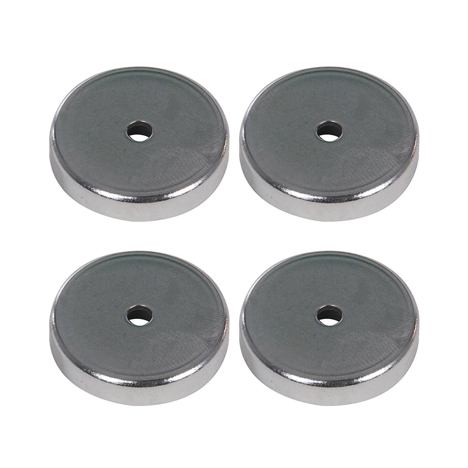4Pk Ferrite Magnet - 7.2Kg Pull Force Capacity Through Hole Mounting M5 Thread