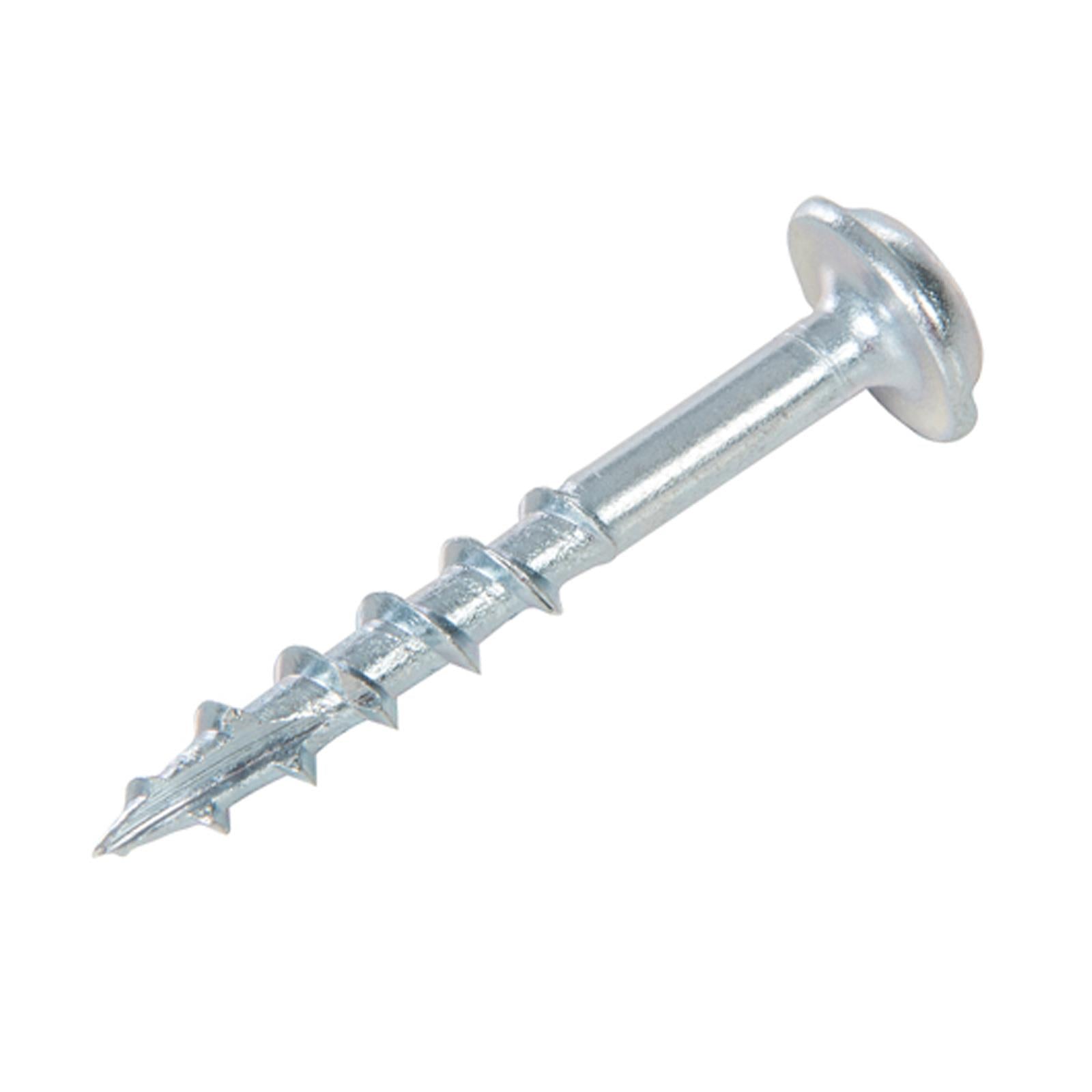 Zinc Pocket-Hole Screws Washer Head Coarse Thread Rust Resistant- 8x1-1/4" 500pk